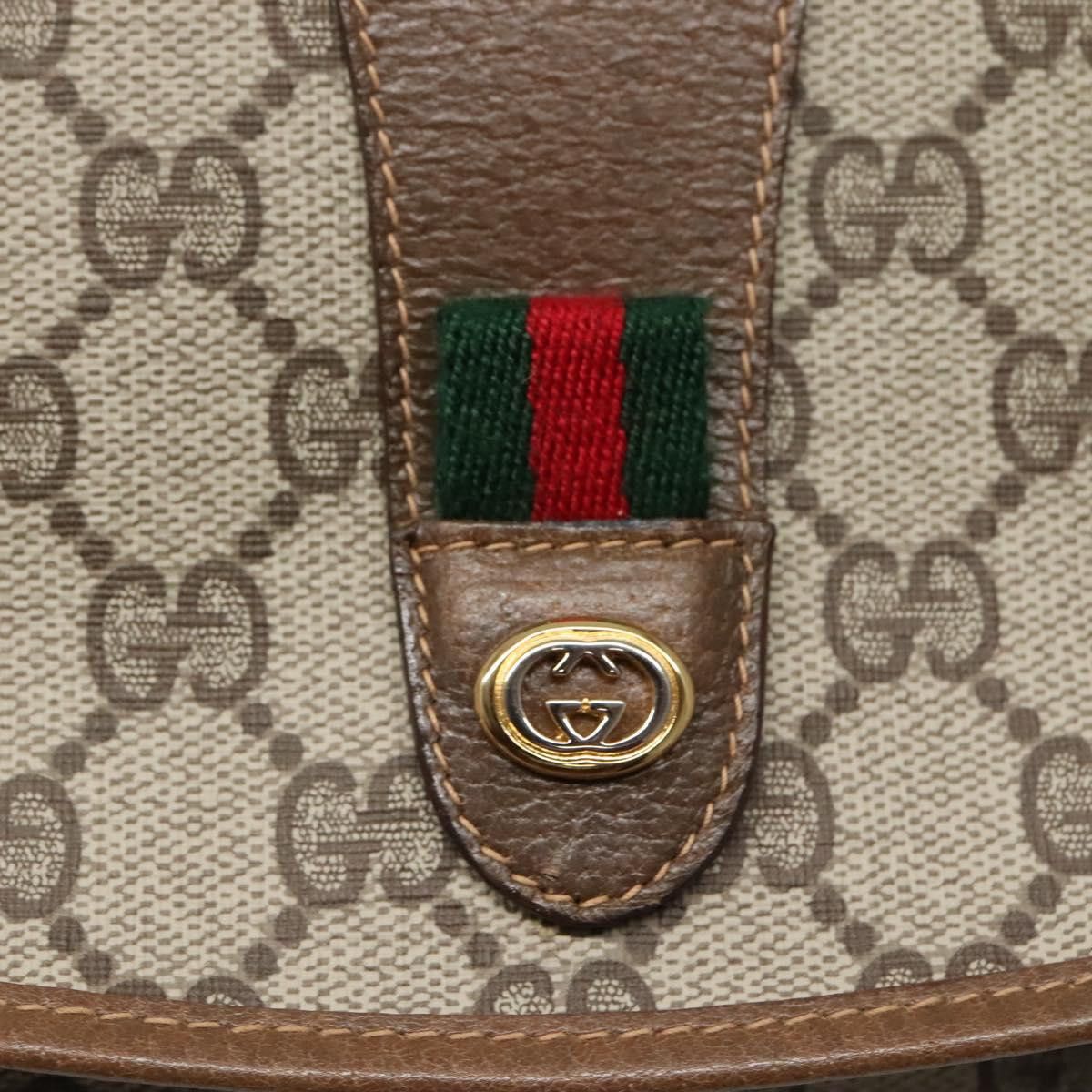Gucci GUCCI GG Supreme Clutch Bag Pvc Leather Beige Green Red Size ONE SIZE - 8 Thumbnail