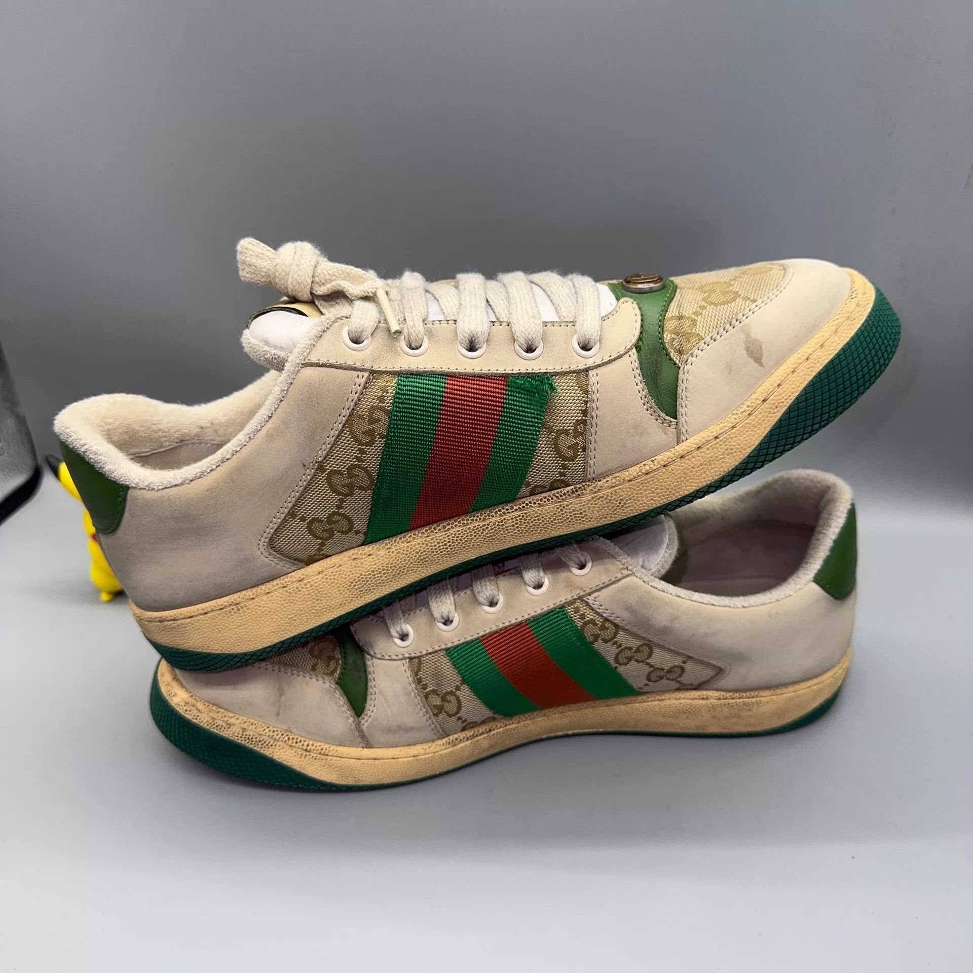Gucci GUCCI Screener GG Enamel Green Sneaker Size US 10.5 / EU 43-44 - 6 Thumbnail
