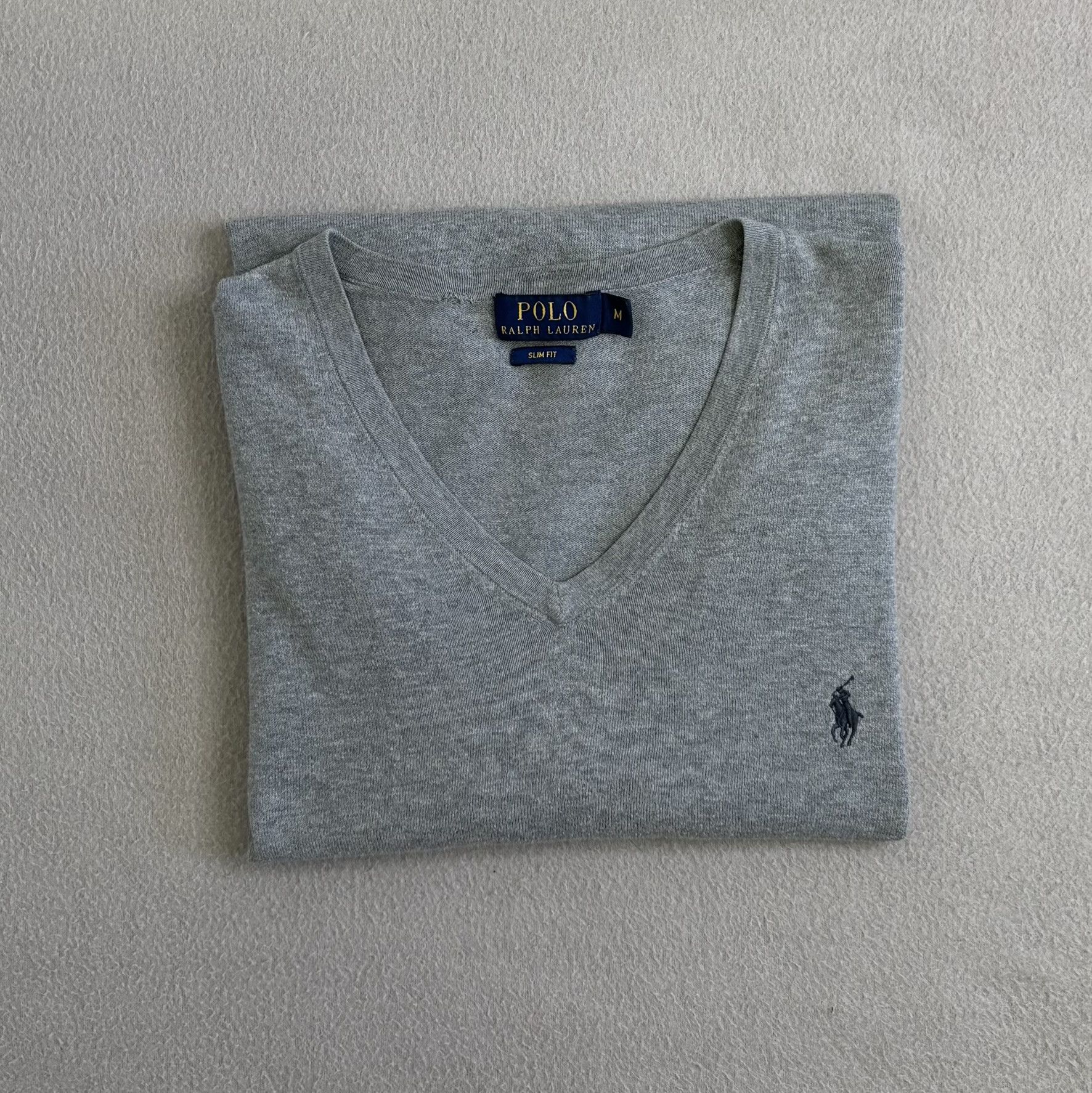 Polo Ralph Lauren Polo Ralph Lauren V-neck cashmere gray sweater medium Size US M / EU 48-50 / 2 - 17 Thumbnail