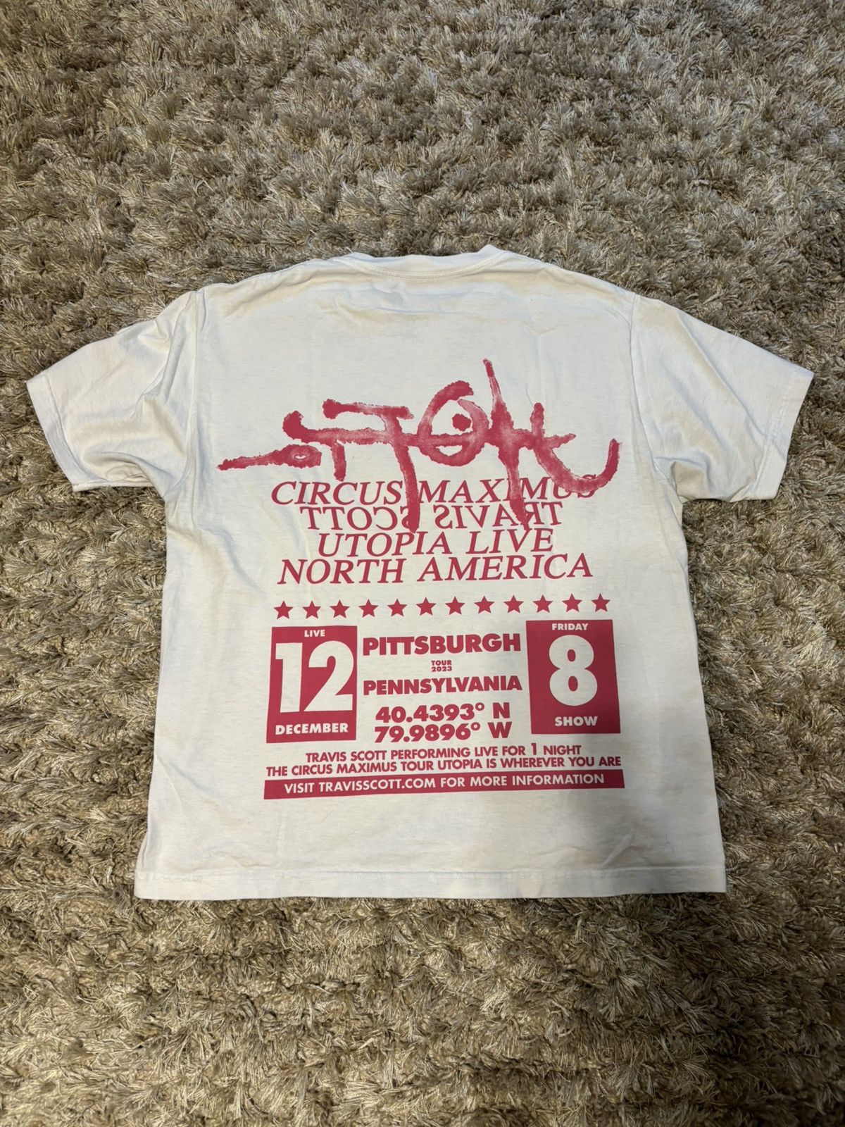 Travis Scott Travis Scott Utopia Tour Pittsburgh Tee Size US L / EU 52-54 / 3 - 2 Thumbnail