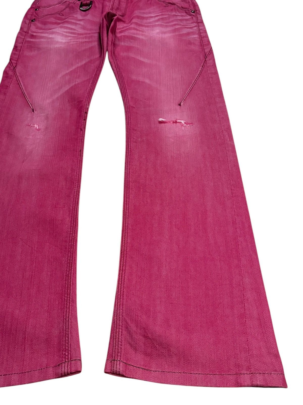 If Six Was Nine × Japanese Brand × Tornado Mart Vintage Rielabo X NCFM Distressed Bootcut Flare Jeans Size US 30 / EU 46 - 7 Thumbnail