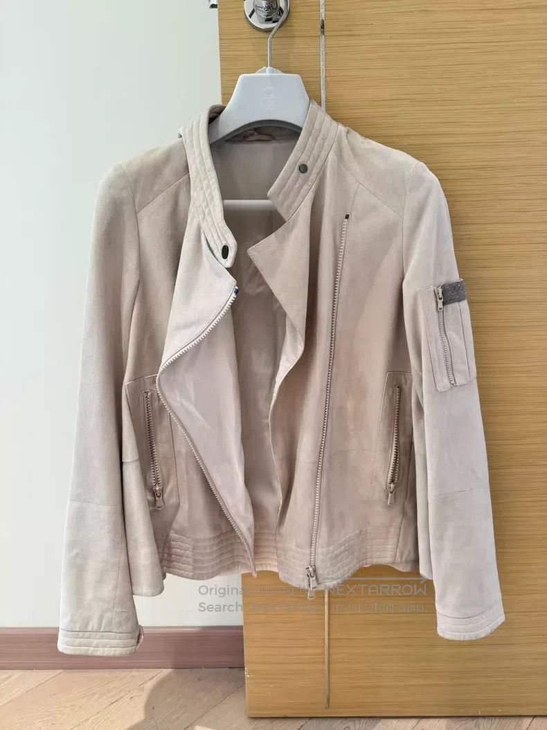 Brunello Cucinelli Brunello Cucinelli Studded Leather Jacket, Lamb Skin Size XS / US 0-2 / IT 36-38 - 1 Thumbnail