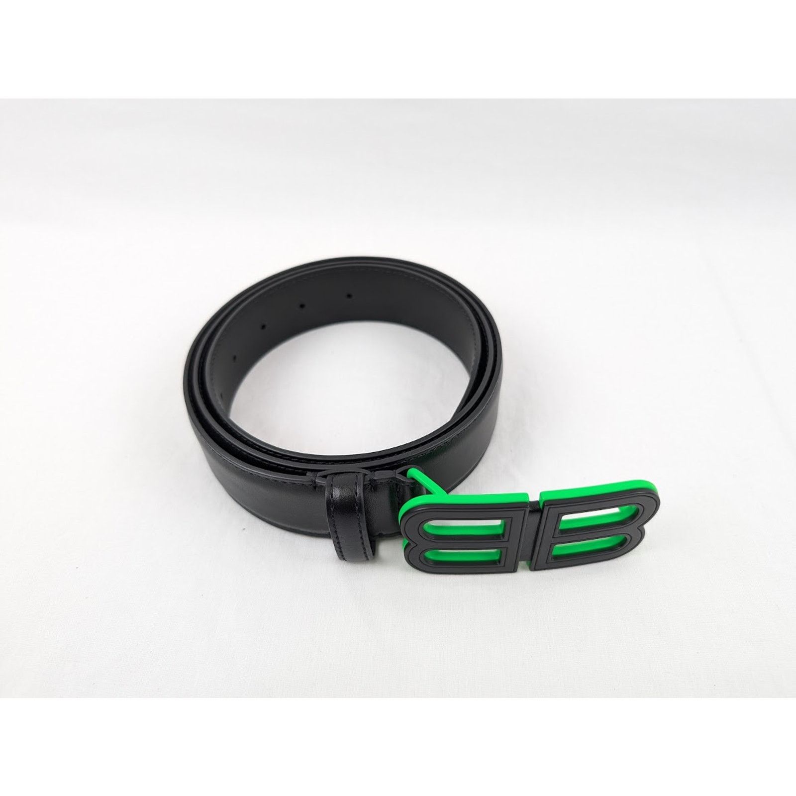Balenciaga o1rshd1 Q:2 / Size:80 / BB Hourglass Large Belt Black/Green Size 30 - 5 Thumbnail
