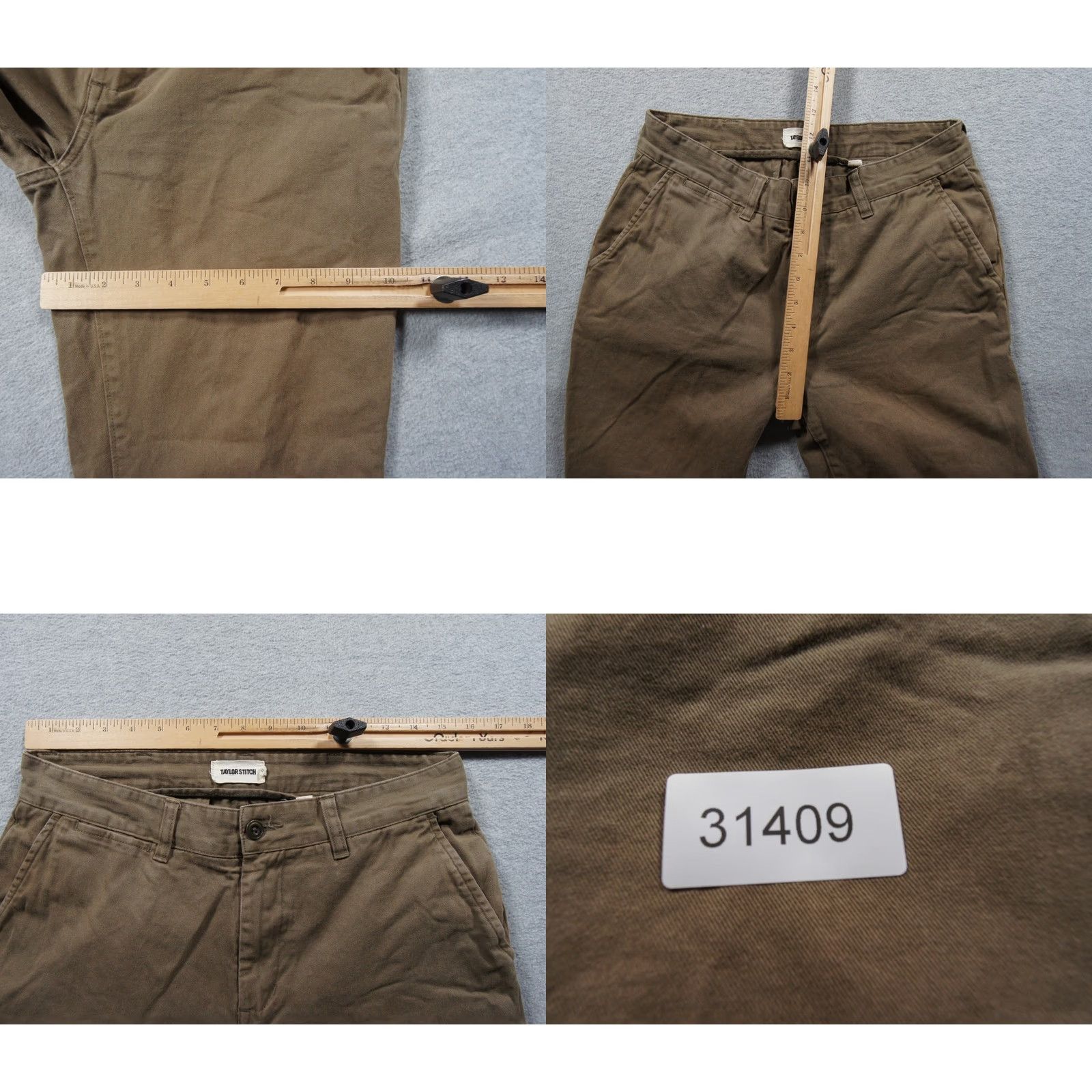 Taylor Stitch Taylor Stitch Pants Men 32x26 Green Chino Foundation Slim Fit Organic Cotton Regular Rise Mid 5-Pocket Style: Chino Straight Leg Adult Mens Size US 32 / EU 48 - 9 Thumbnail