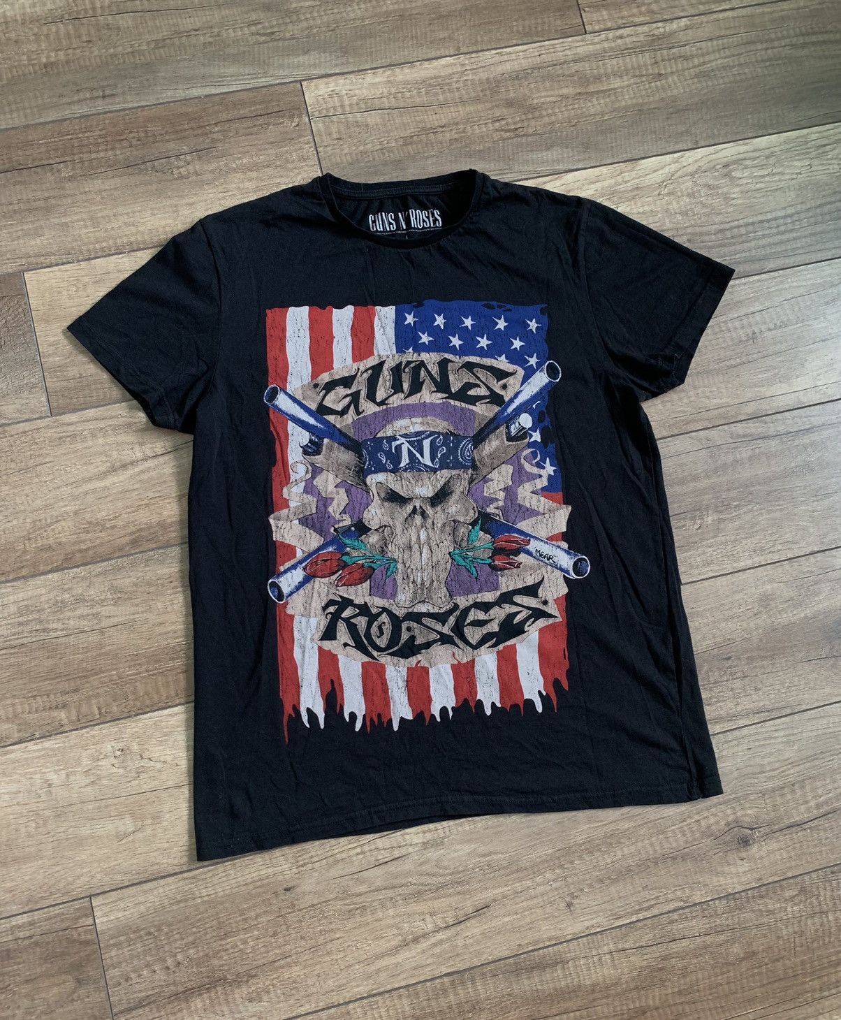 Guns N' Roses Guns N Roses Skull T shirt 2014 USA Flag Size US L / EU 52-54 / 3 - 3 Thumbnail
