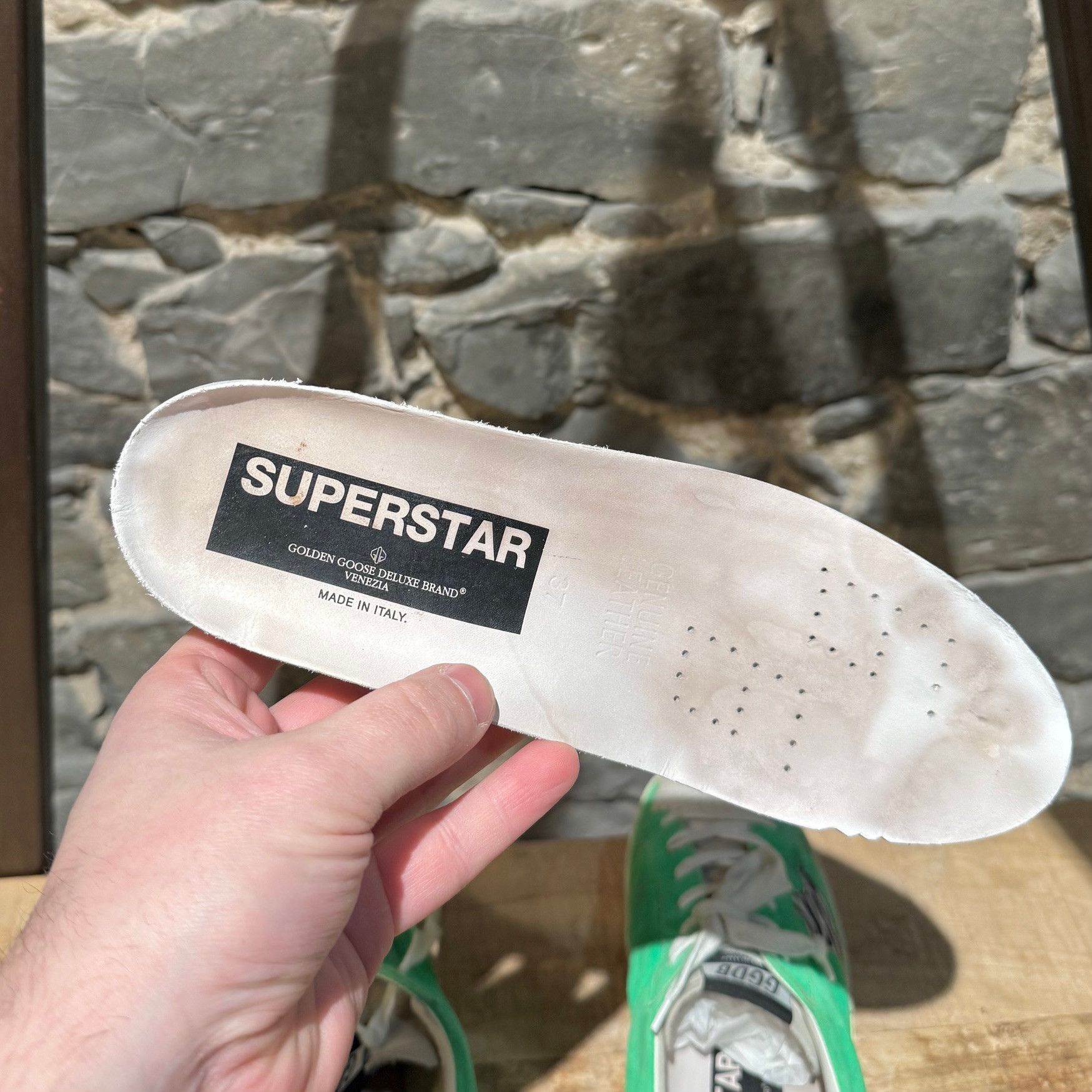 Golden Goose Golden Goose Superstar Neon Green Suede Sneakers Size US 7 / IT 37 - 9 Thumbnail