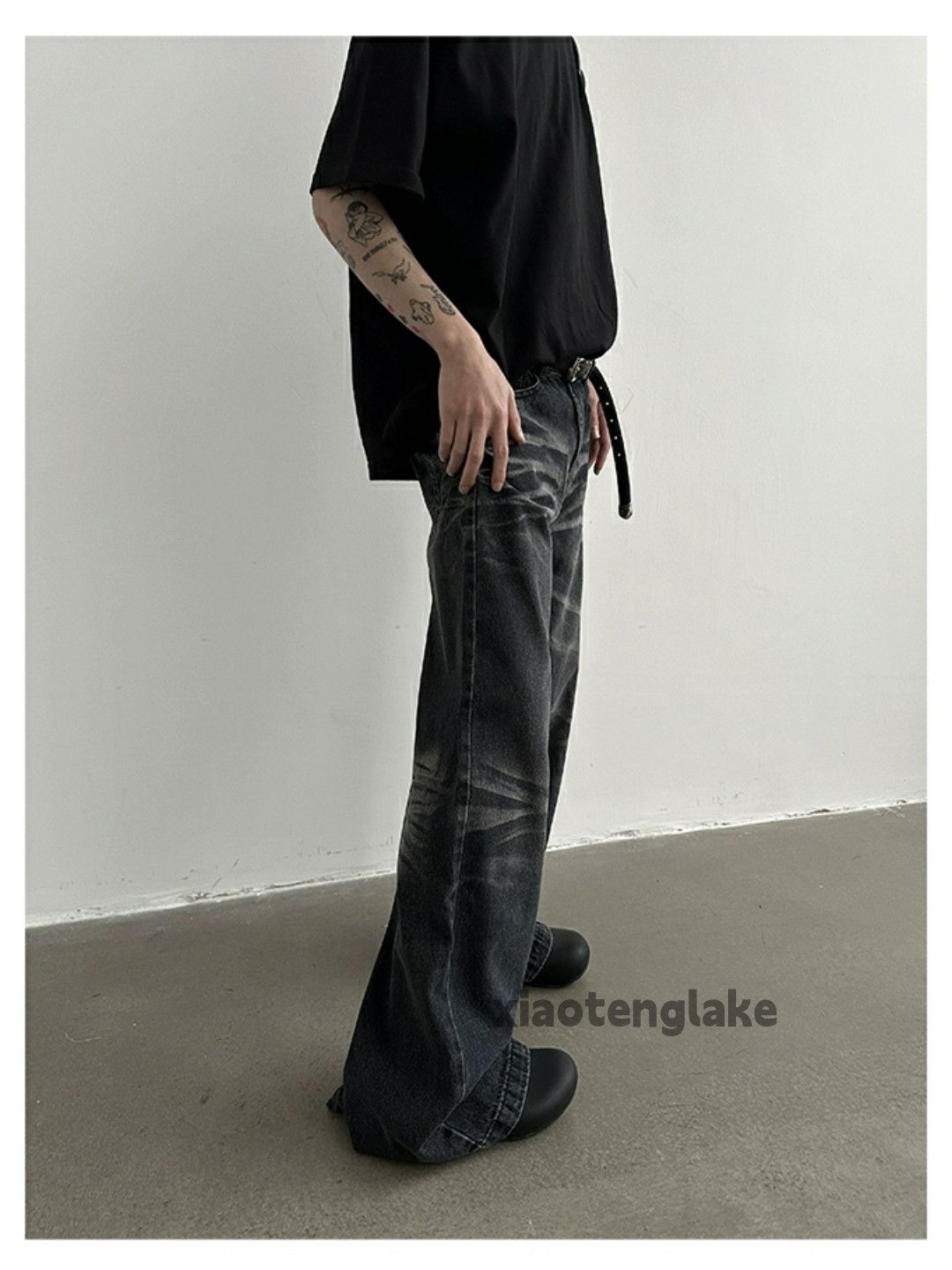 Jean × Vintage washed faded cleanfit yuppie bootcut grunge jeans Size US 32 / EU 48 - 5 Thumbnail