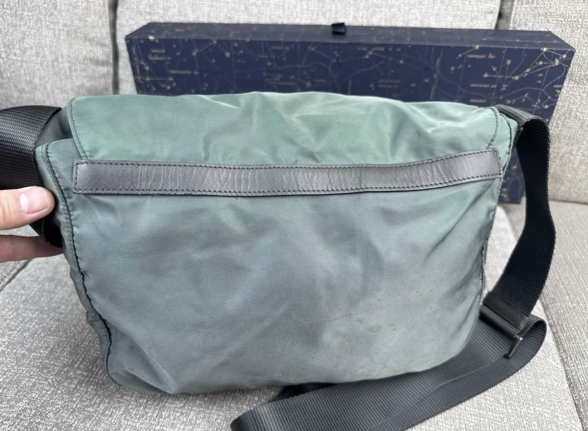 Prada PRADA Army Green Triangle Logo Messenger Bag Size ONE SIZE - 3 Thumbnail