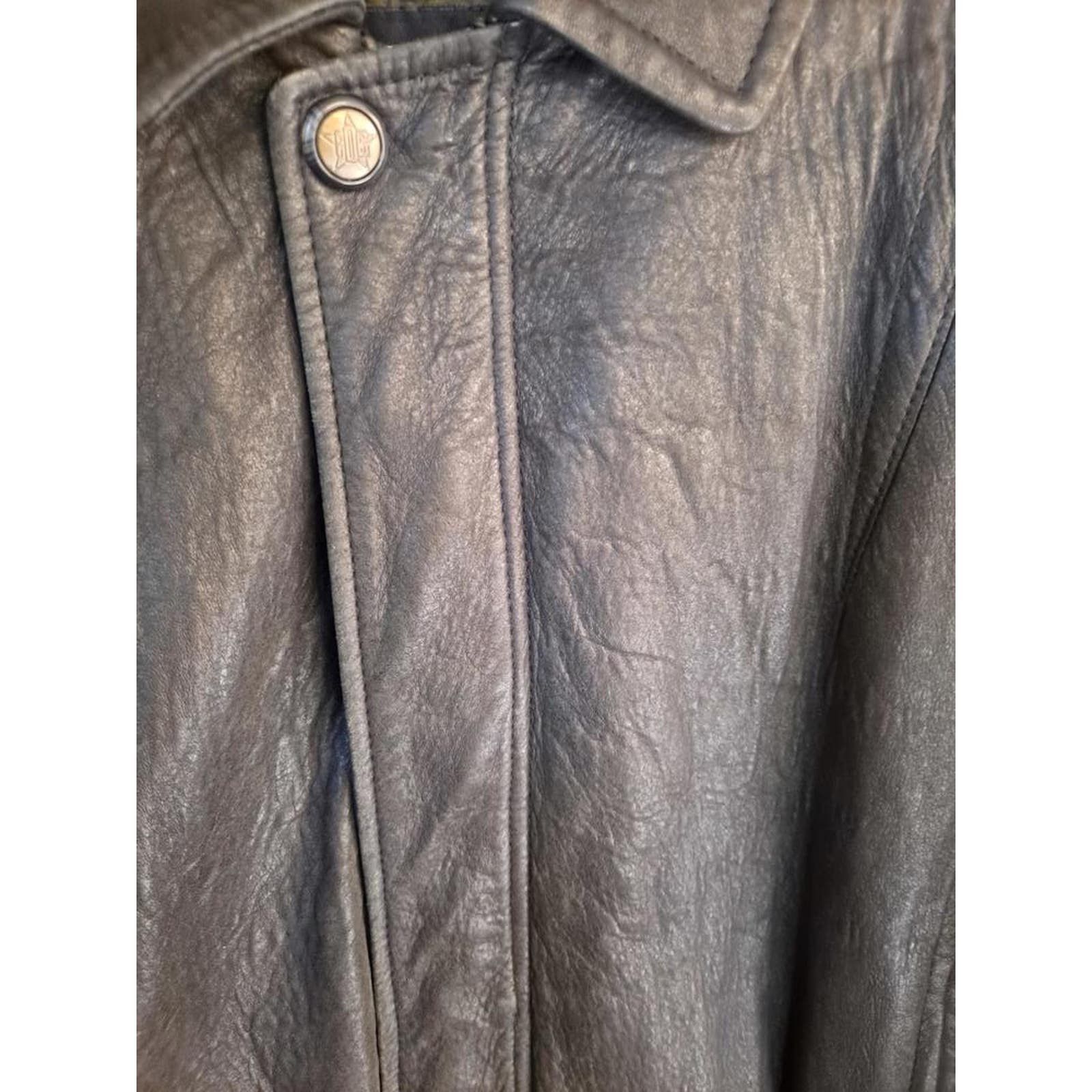 London Fog Vintage London Fog Black Leather Coat with Zip in Lining Size US L / EU 52-54 / 3 - 8 Thumbnail