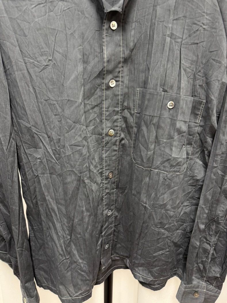 Issey Miyake Issey miyake Striped pleated stand-up collar shirt 2502-Nex Size US L / EU 52-54 / 3 - 3 Thumbnail