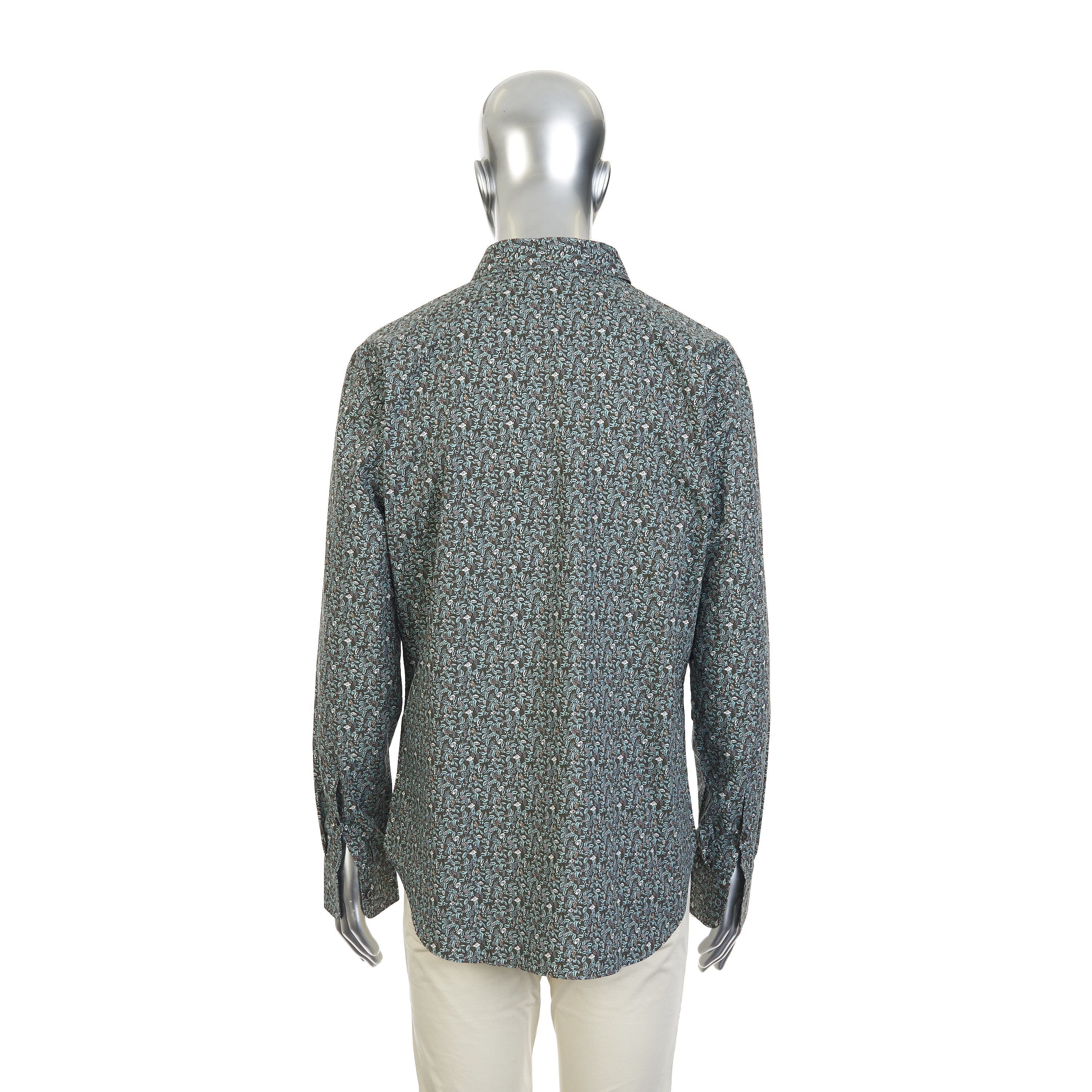 Brioni Multicolour Print Long Sleeve Shirt Size US XL / EU 56 / 4 - 5 Thumbnail