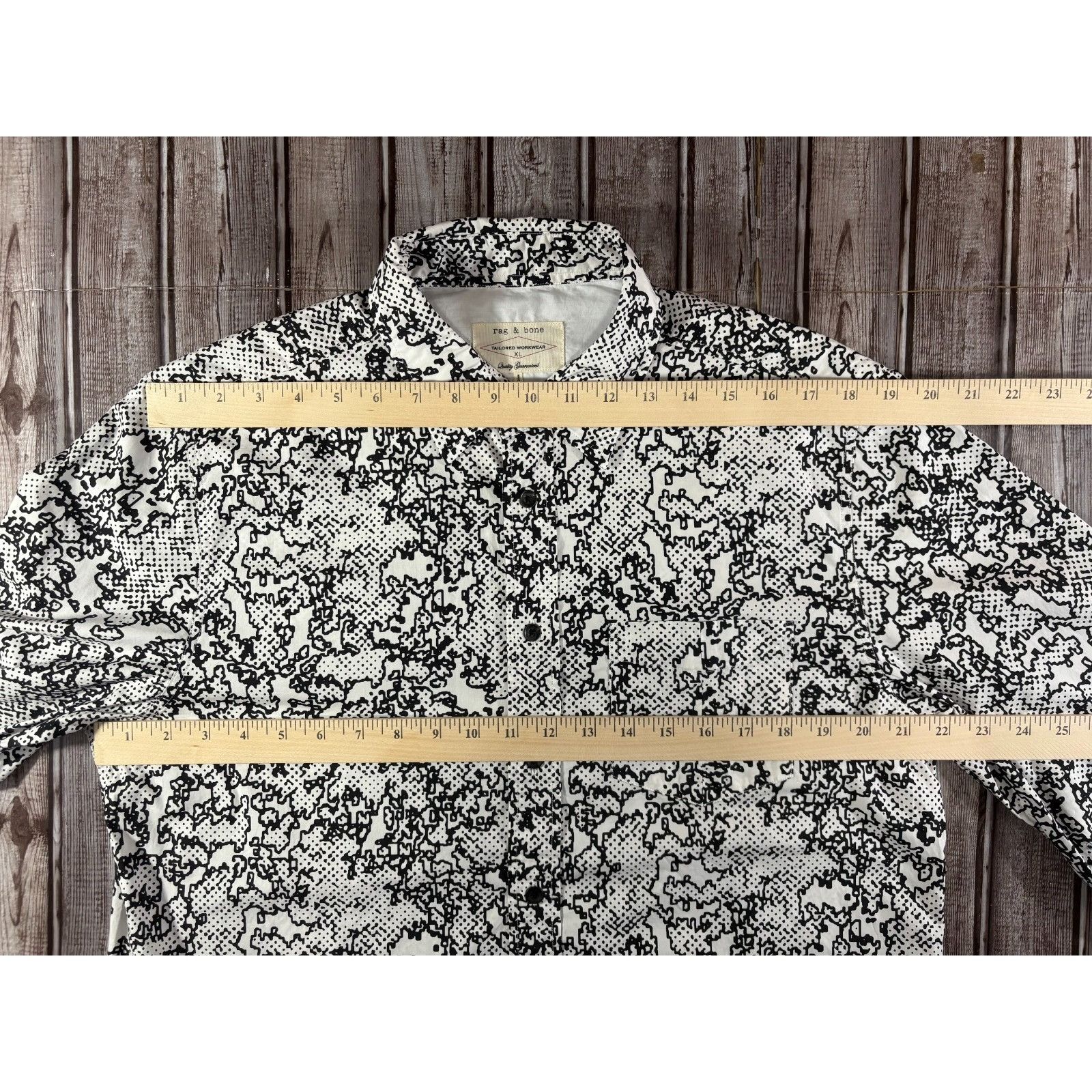 Rag & Bone Rag & Bone Graphic print tailored workwear shirt size XL col Size US XL / EU 56 / 4 - 5 Thumbnail