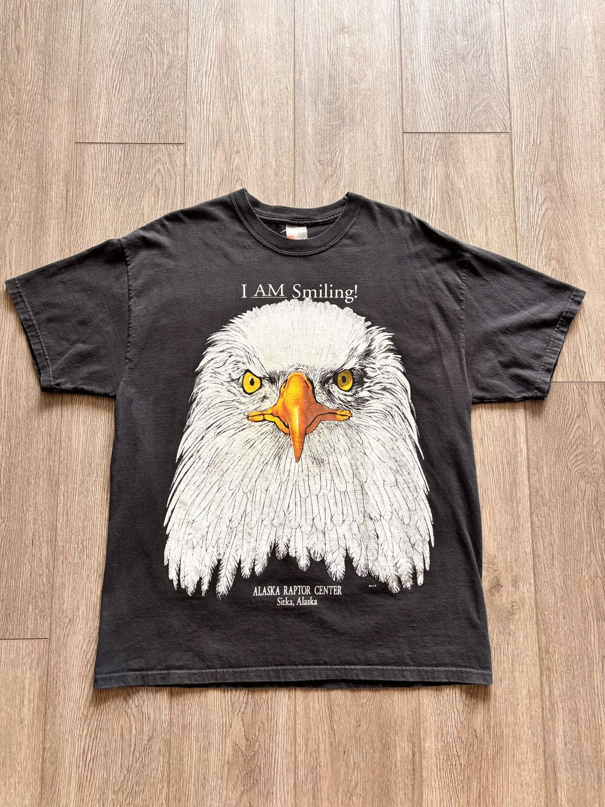Vintage Vintage Alaska Raptor Center I AM SMILING Bald Eagle T-Shirt Size US XL / EU 56 / 4 - 1 Thumbnail