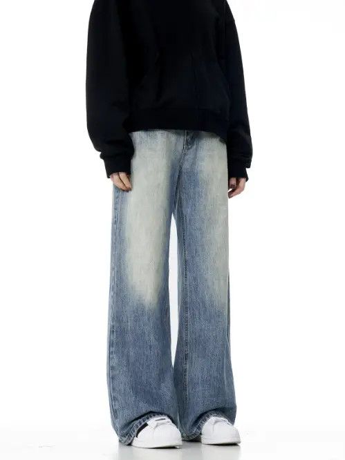 Japanese Brand Manami x Yura Vintage washed men's simple loose flared jeans Size US 32 / EU 48 - 3 Thumbnail