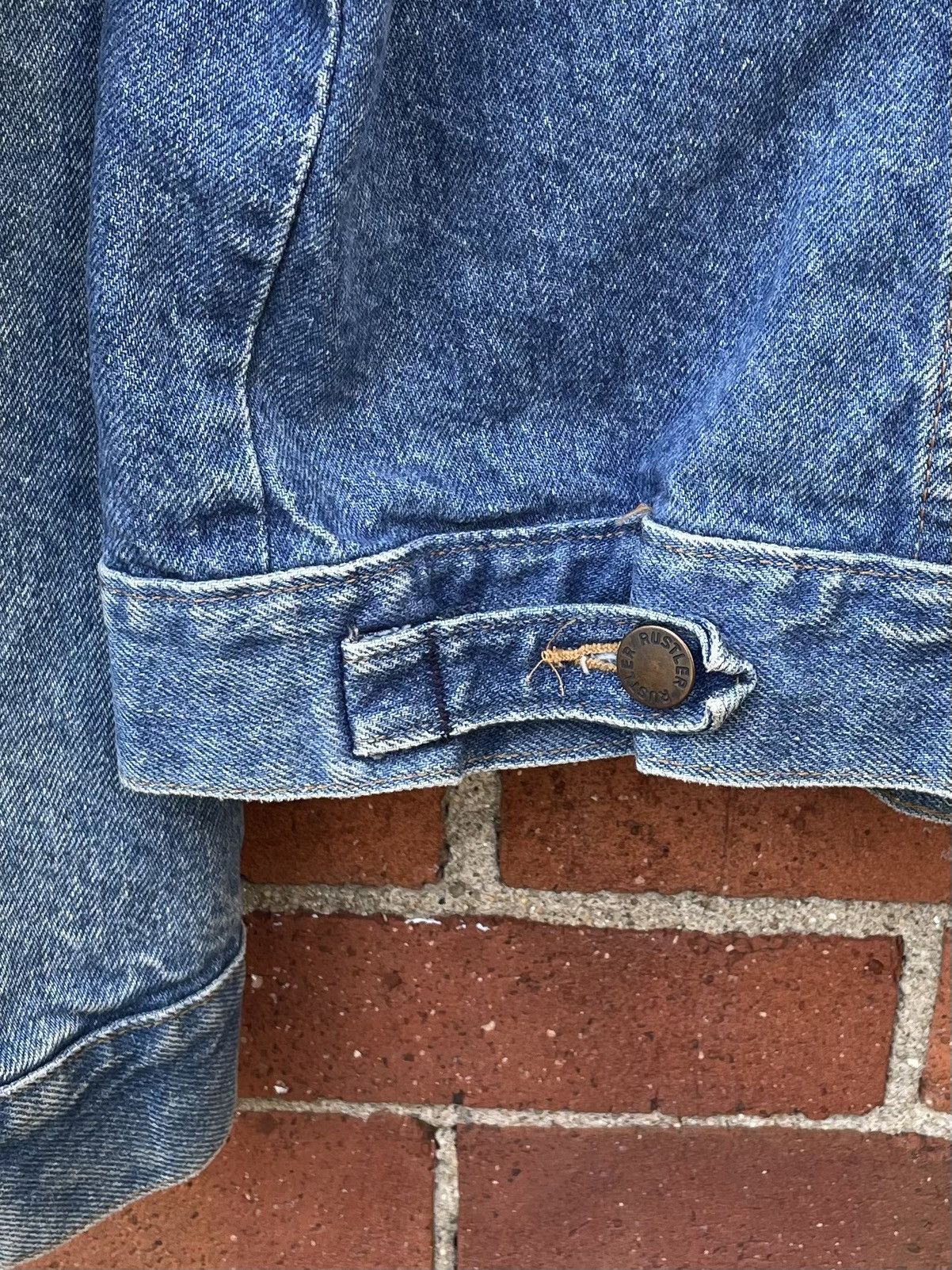 Rustler Vintage 80s Rustler Jean Jacket Super 13oz Denim Distressed Size US L / EU 52-54 / 3 - 7 Thumbnail
