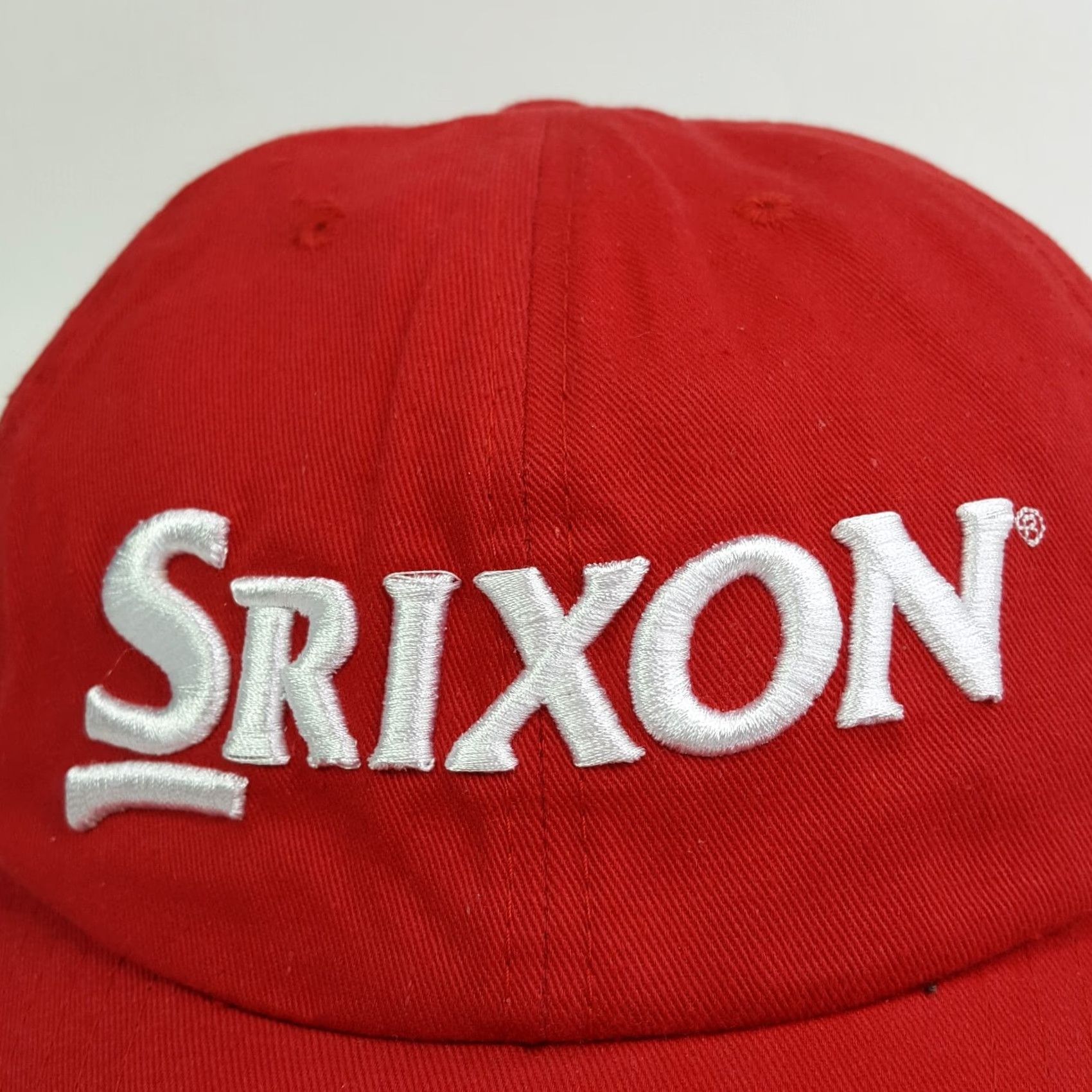 Logo 7 VINTAGE Srixon Golf Red Twill PGA Hat Baseball Cap Logo Sports VTG Adjustable Snaptback Men Cotton Twill 90s Golf Casual Mens Size ONE SIZE - 4 Thumbnail