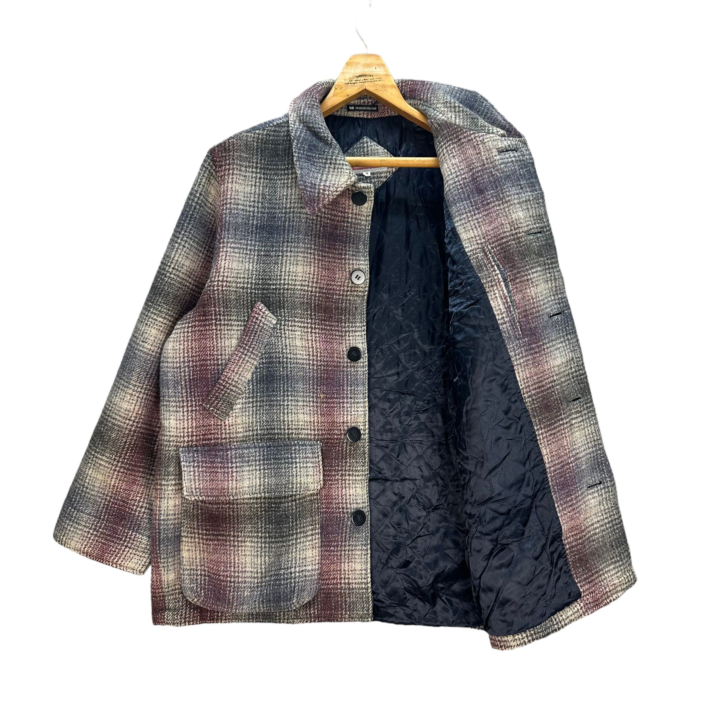 Vintage 90s MIKE BIRNIES HOMME IMAGE TARTAN FLANNEL JACKET #7877-187 Size US M / EU 48-50 / 2 - 6 Thumbnail