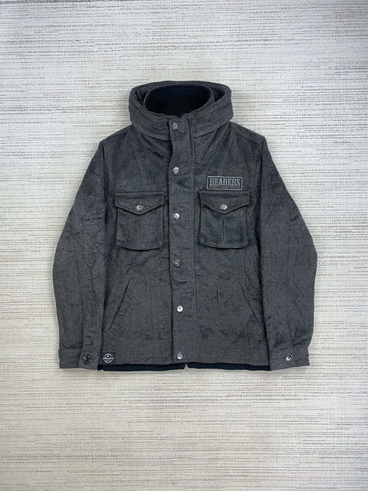 Vintage Headers East Coast Style Wool Zipper Jacket