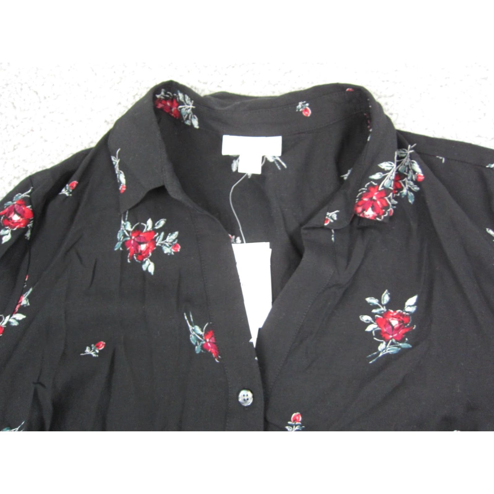 J. Jill J.Jill Shirt Dress Womens Medium Tall MT Black Floral Midi Long Sleeve NWT Size M / US 6-8 / IT 42-44 - 3 Thumbnail