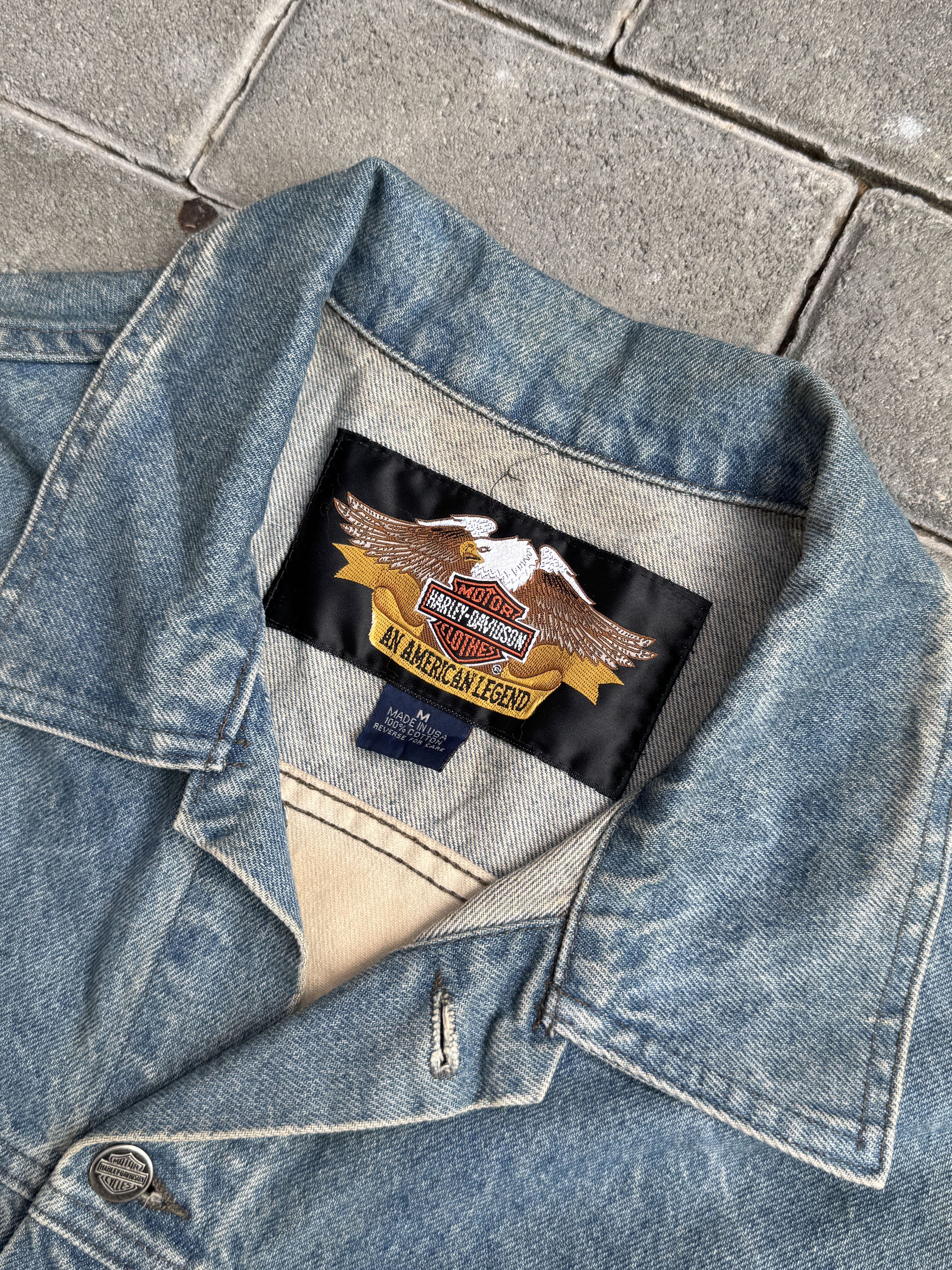 Harley Davidson Harley Davidson Jean Vest Vintage Motorcycles Size US M / EU 48-50 / 2 - 2 Thumbnail