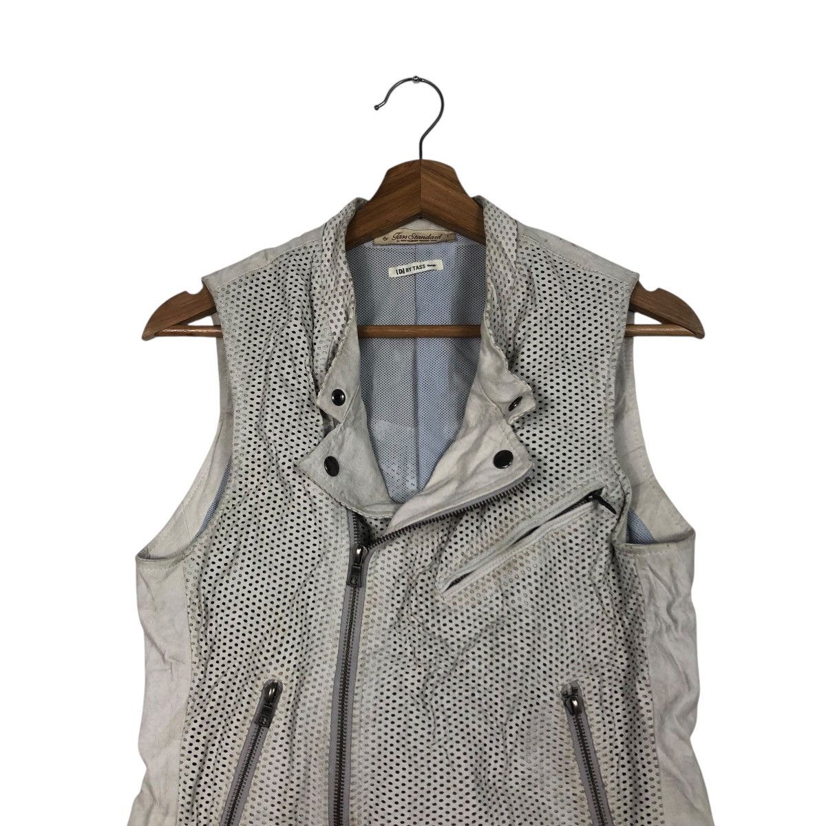 Japanese Brand Utility Vest Jacket Double Collar Leather Tass Issey Miyake Size US M / EU 48-50 / 2 - 4 Thumbnail