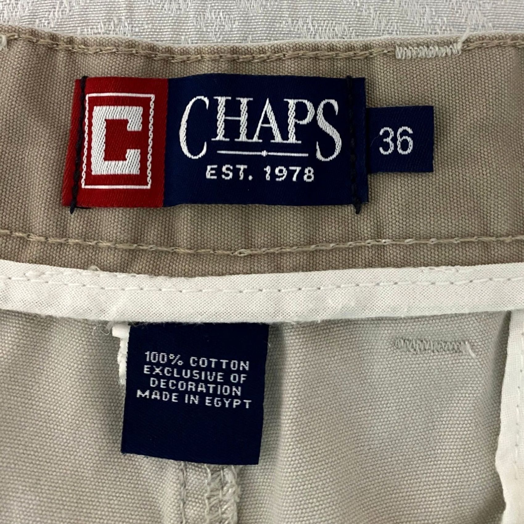 Chaps Chaps Cargo Shorts Mens 36 Tan Cotton Twill 9.5 Inseam Regular Cargo Pocket Placeholder? Size US 36 / EU 52 - 8 Thumbnail