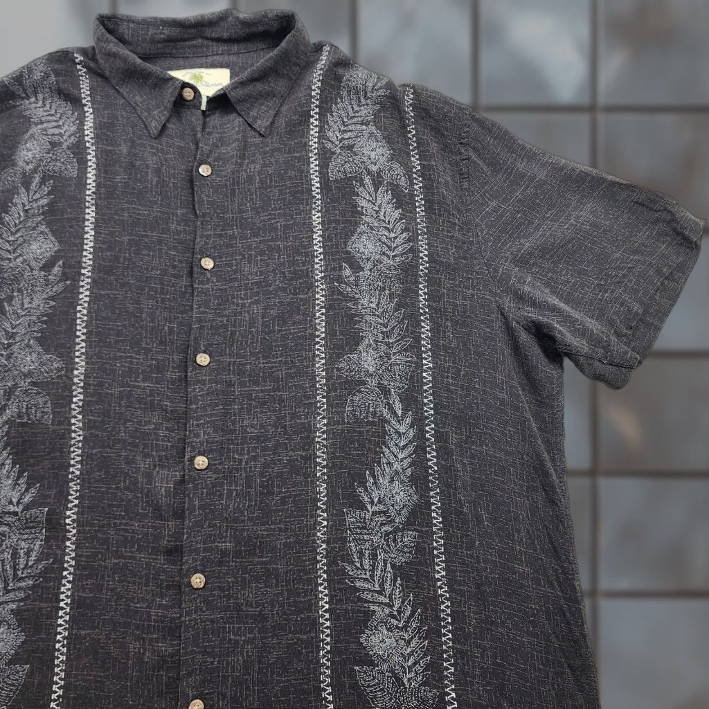 Vintage Island Shores Shirt Mens XL Rayon Floral Embroidered Button Up Hawaiian Camp Size US XL / EU 56 / 4 - 1 Thumbnail
