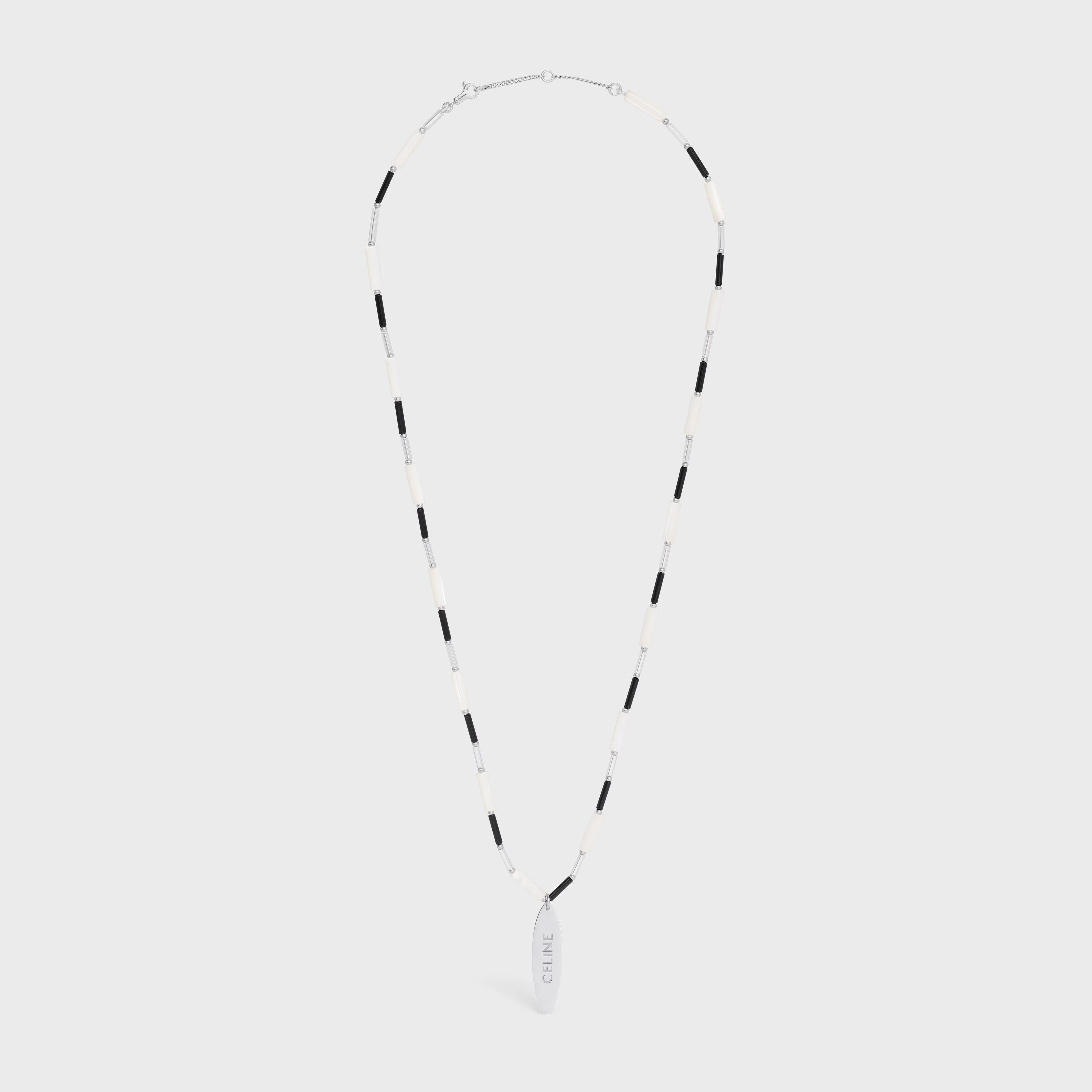 Celine o1bcso1str0925 460ZS6BBR Size:OS/Necklace Black/Silver/White Size ONE SIZE - 1 Thumbnail