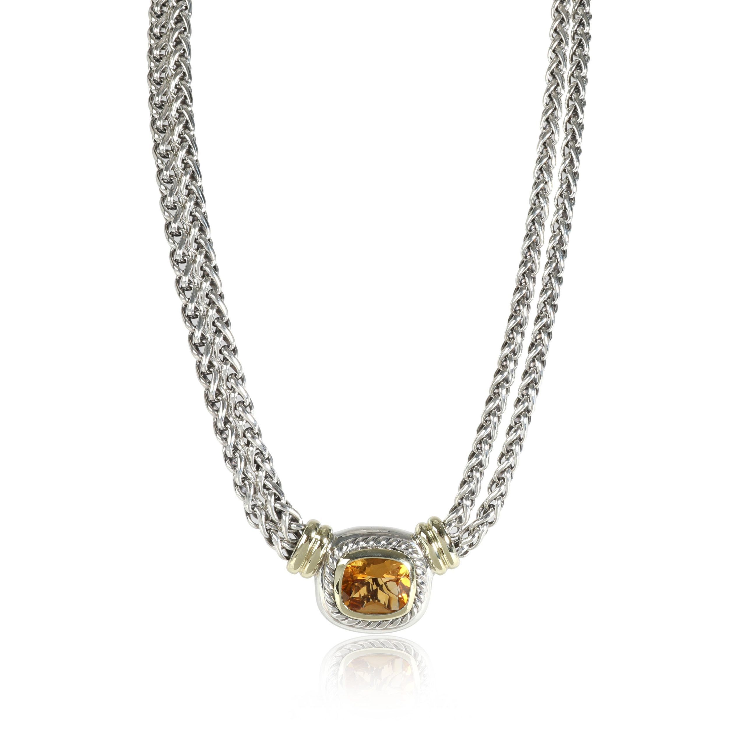 David Yurman Albion Citrine Pendant in 14K Yellow Gold/Sterling Silver
