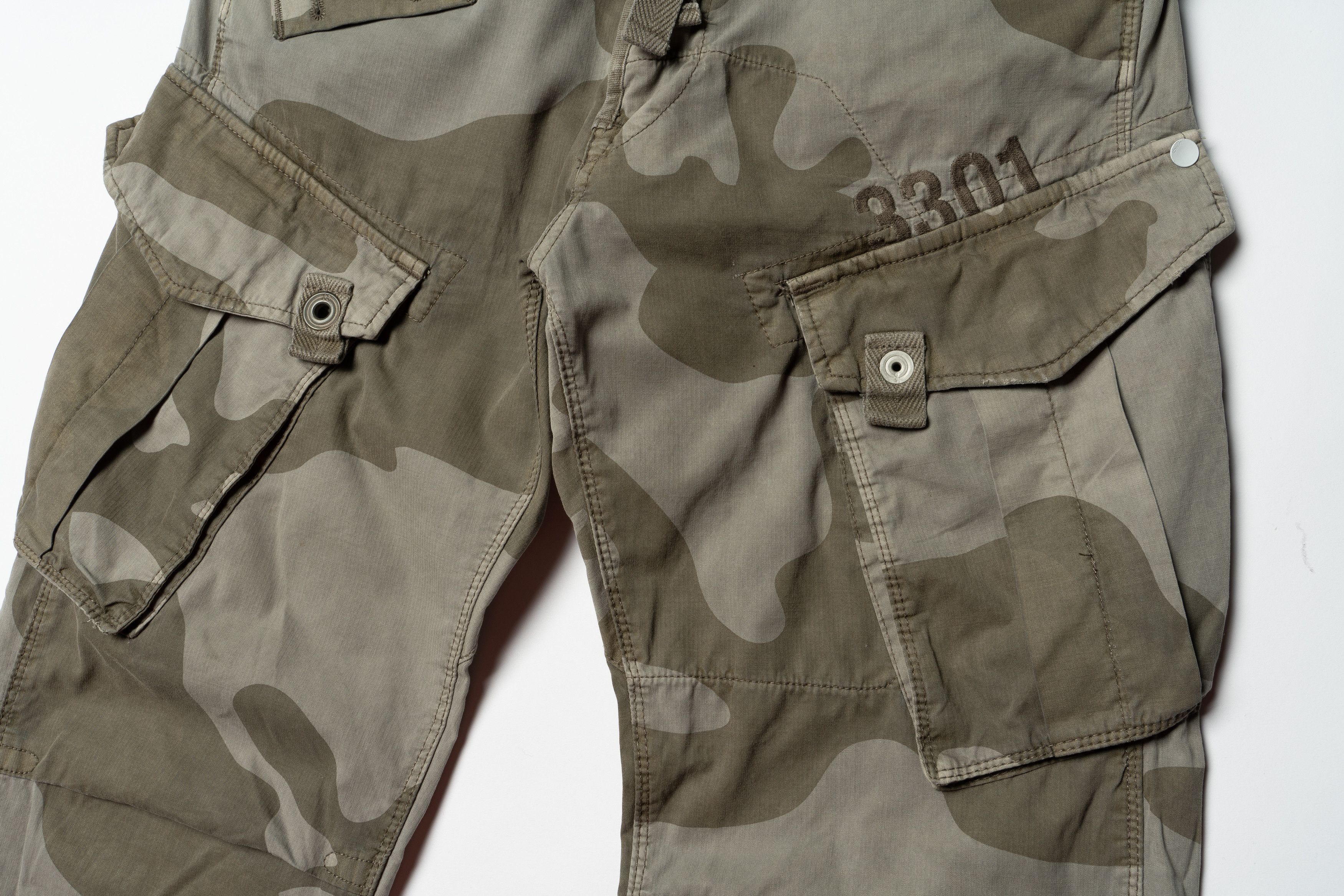 G-Star 🔵G-STAR RAW Vtg Army Rovic Belt Tapered Cargo Camo Pants Size US 30 / EU 46 - 4 Thumbnail