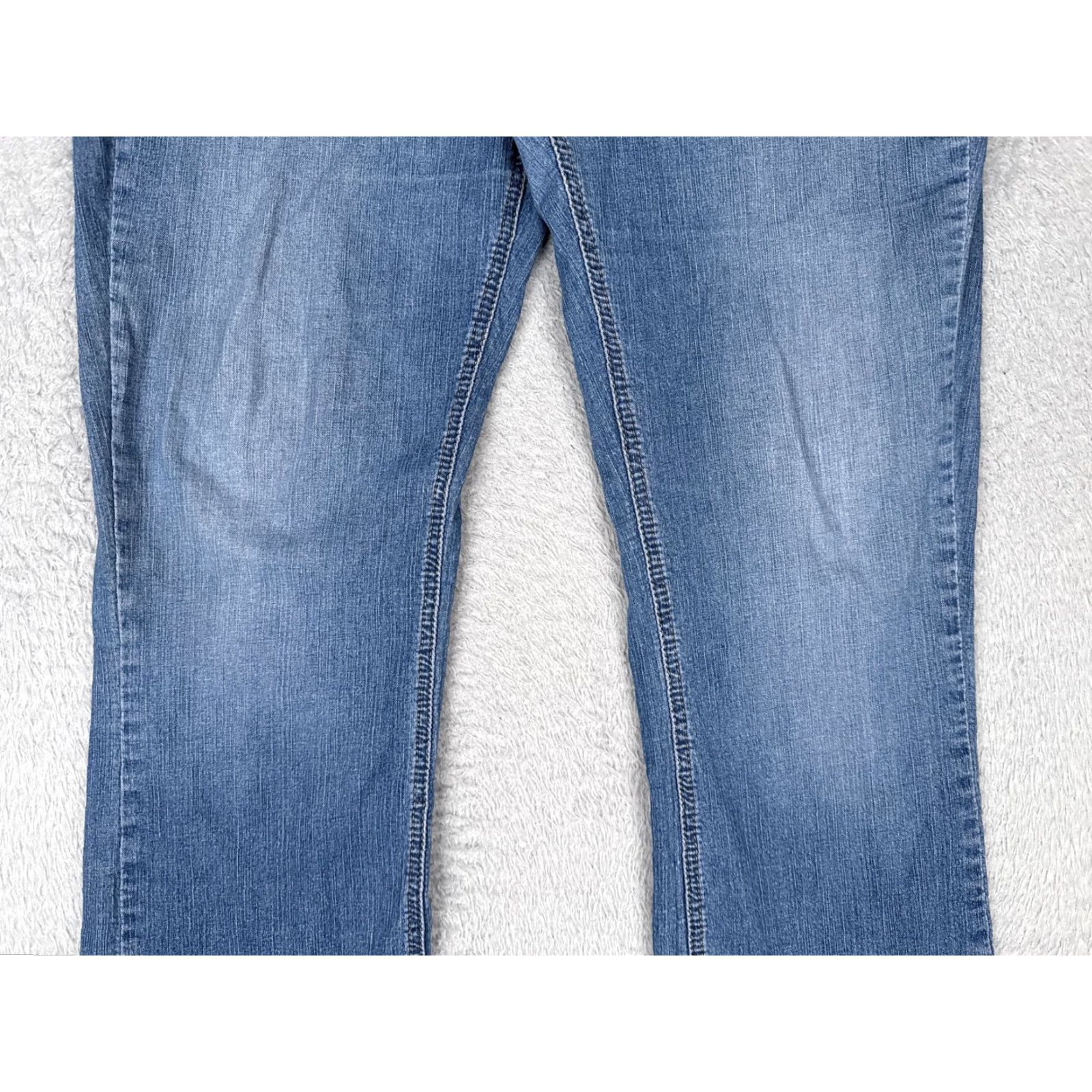 Vintage Riders by Lee Jeans Womens Bootcut Denim 32x31 Medium Blue Mid Rise 5-Pocket Embroidered Studded Modern Stretch Size 24" / US 00 / IT 34 - 3 Thumbnail