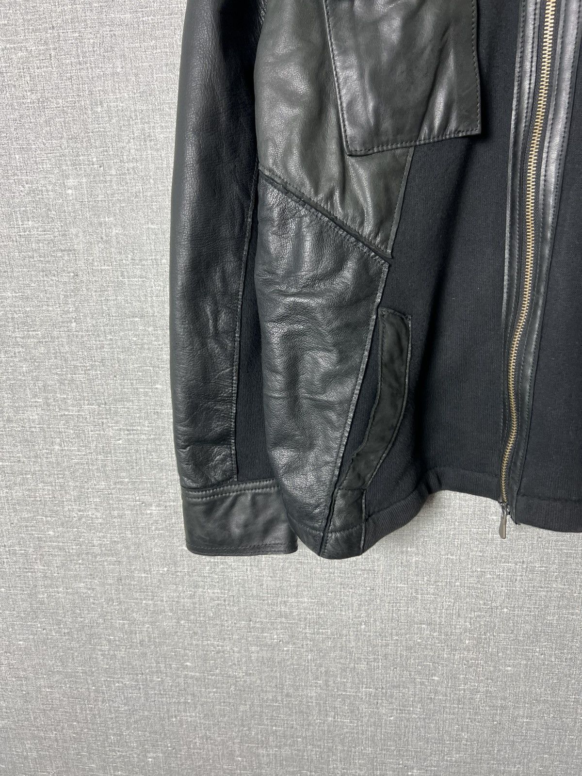 Versace Vintage Versace Sport Big Logo Collared Leather Jacket Biker Size US M / EU 48-50 / 2 - 10 Thumbnail