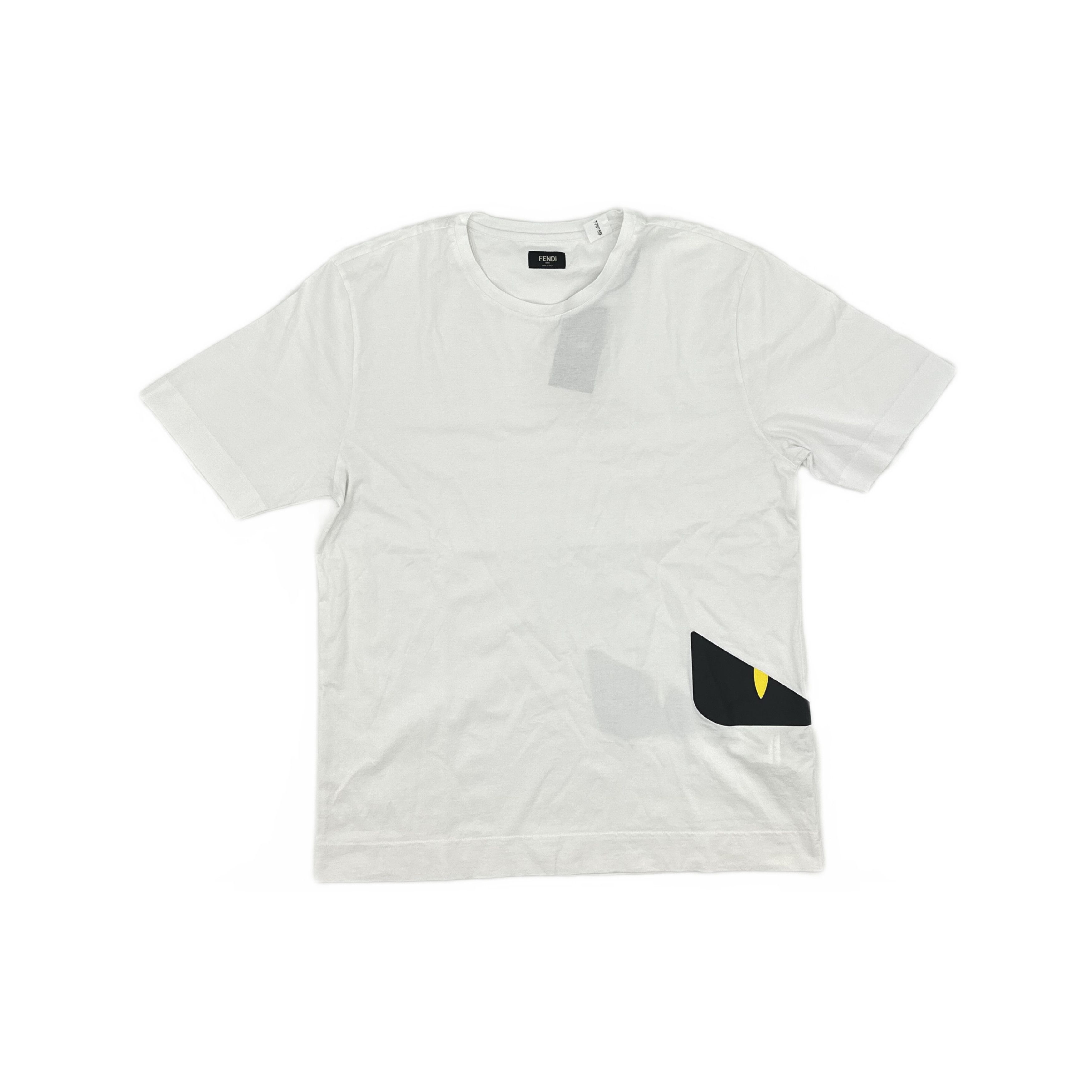 Fendi Fendi Asymmetric Eyes Short Sleeve T-Shirt White XL Size US XL / EU 56 / 4 - 1 Thumbnail