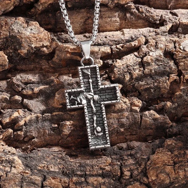 Other Savior's Cross Pendant Lucky Prayer Good Luck Necklace Size ONE SIZE - 4 Thumbnail