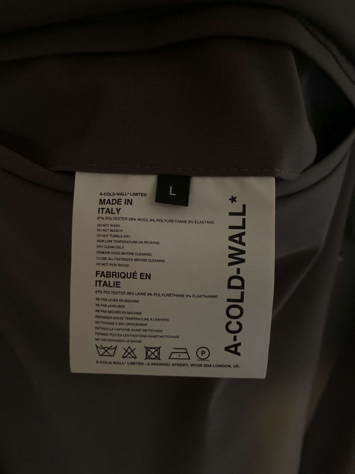 A-COLD-WALL* A Cold wall Pullover w removable hood Size US L / EU 52-54 / 3 - 6 Thumbnail