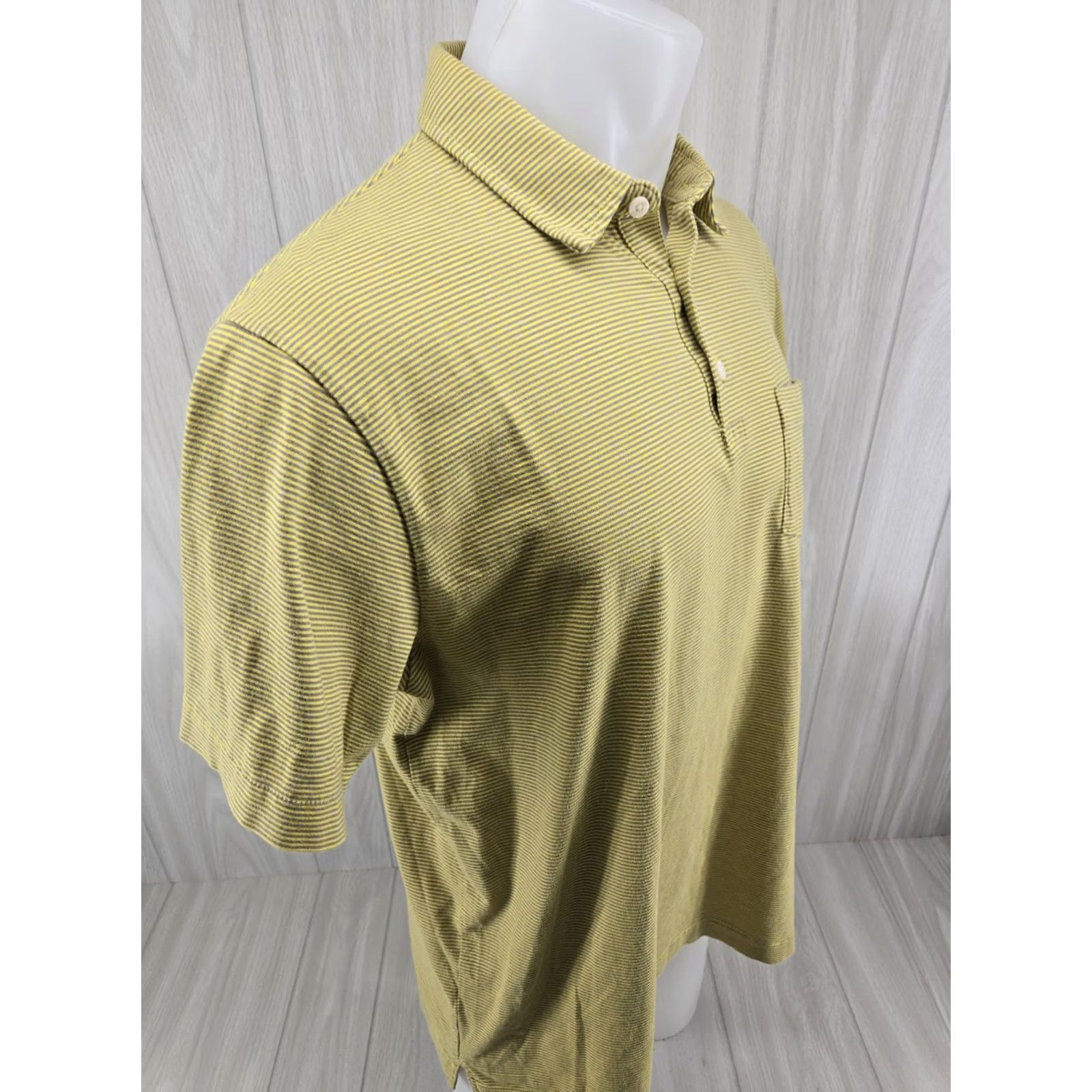 Patagonia Patagonia Polo Shirt Mens Large Yellow Striped Short Sleeve Organic Cotton Shirt Mens Large Yellow Striped Short Sleeve Polo Cotton Size US L / EU 52-54 / 3 - 7 Thumbnail
