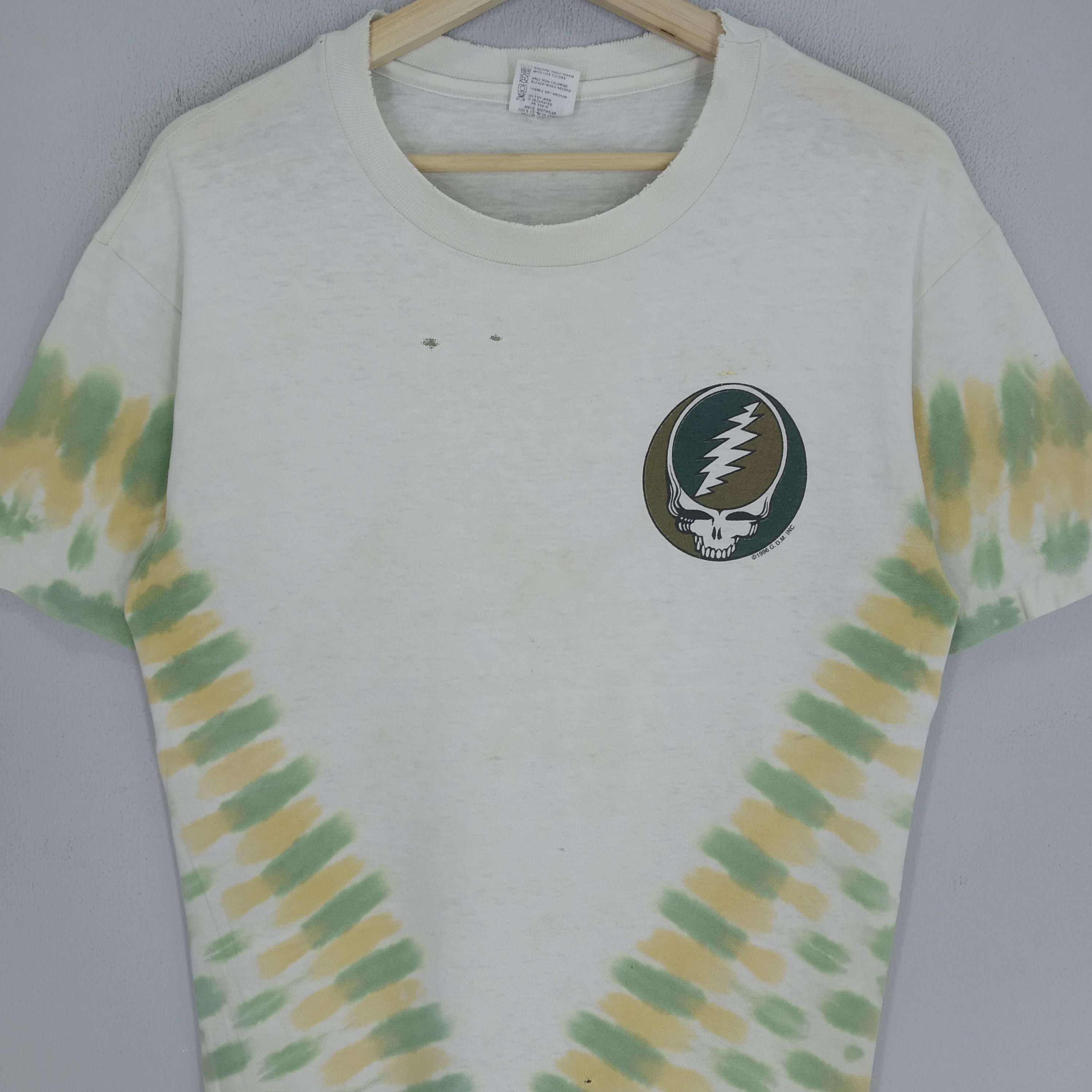 Grateful Dead Vintage 1990s Grateful Dead Band Rock Tye Dye Tour T-shirt Size US M / EU 48-50 / 2 - 3 Thumbnail