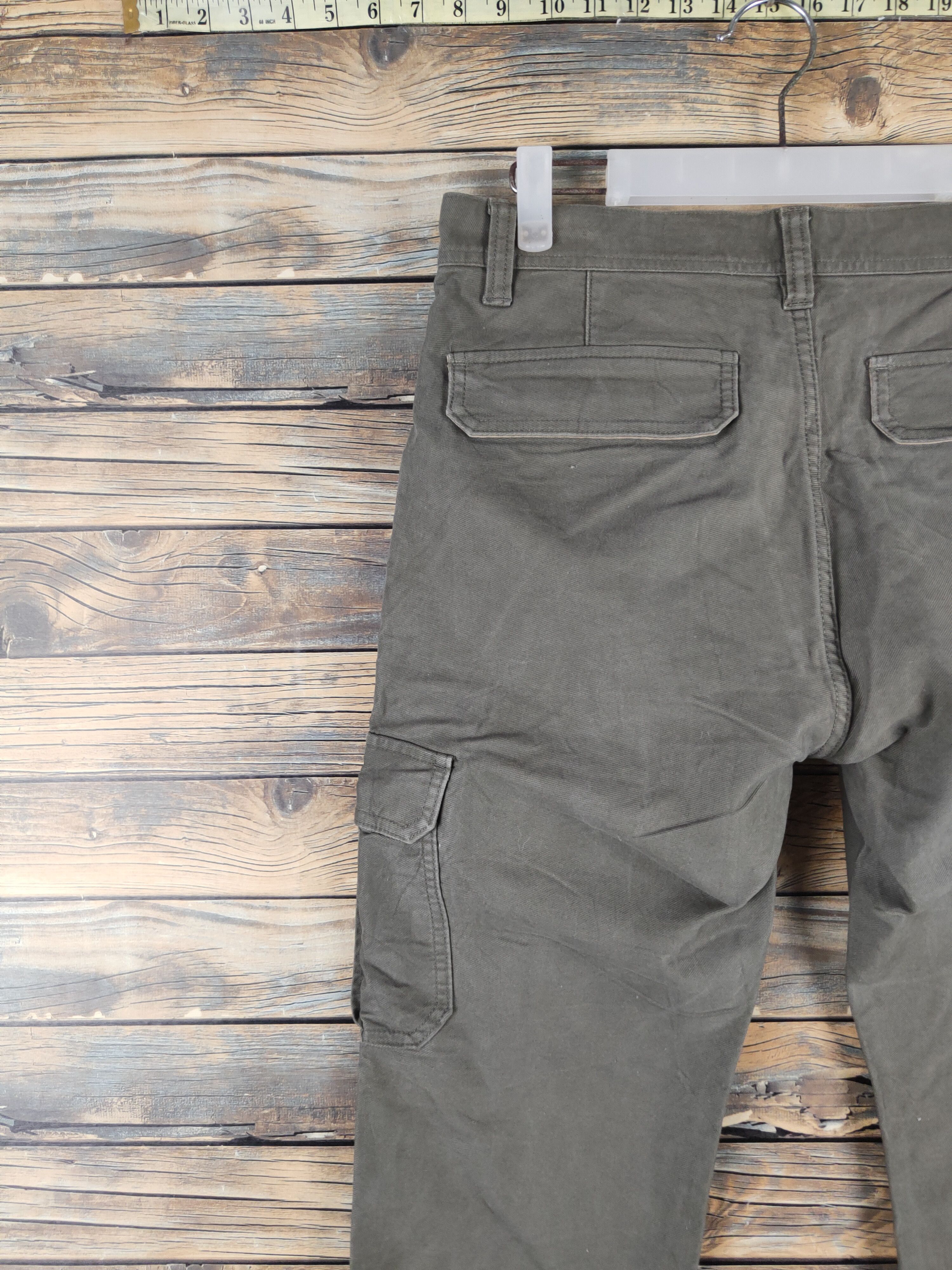 Vintage DL Petit Bonheur Inattendu Army Green Cargo Pants #2439 Size US 31 - 8 Thumbnail