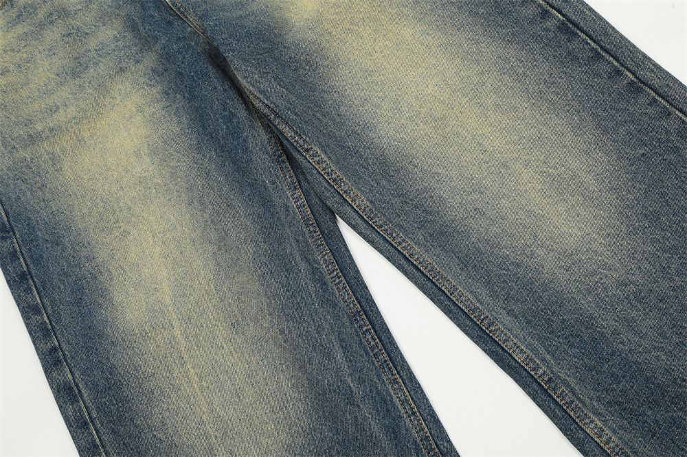 Japanese Brand × Jean Contrast color distressed washed men's casual punk jeans Size US 32 / EU 48 - 6 Thumbnail