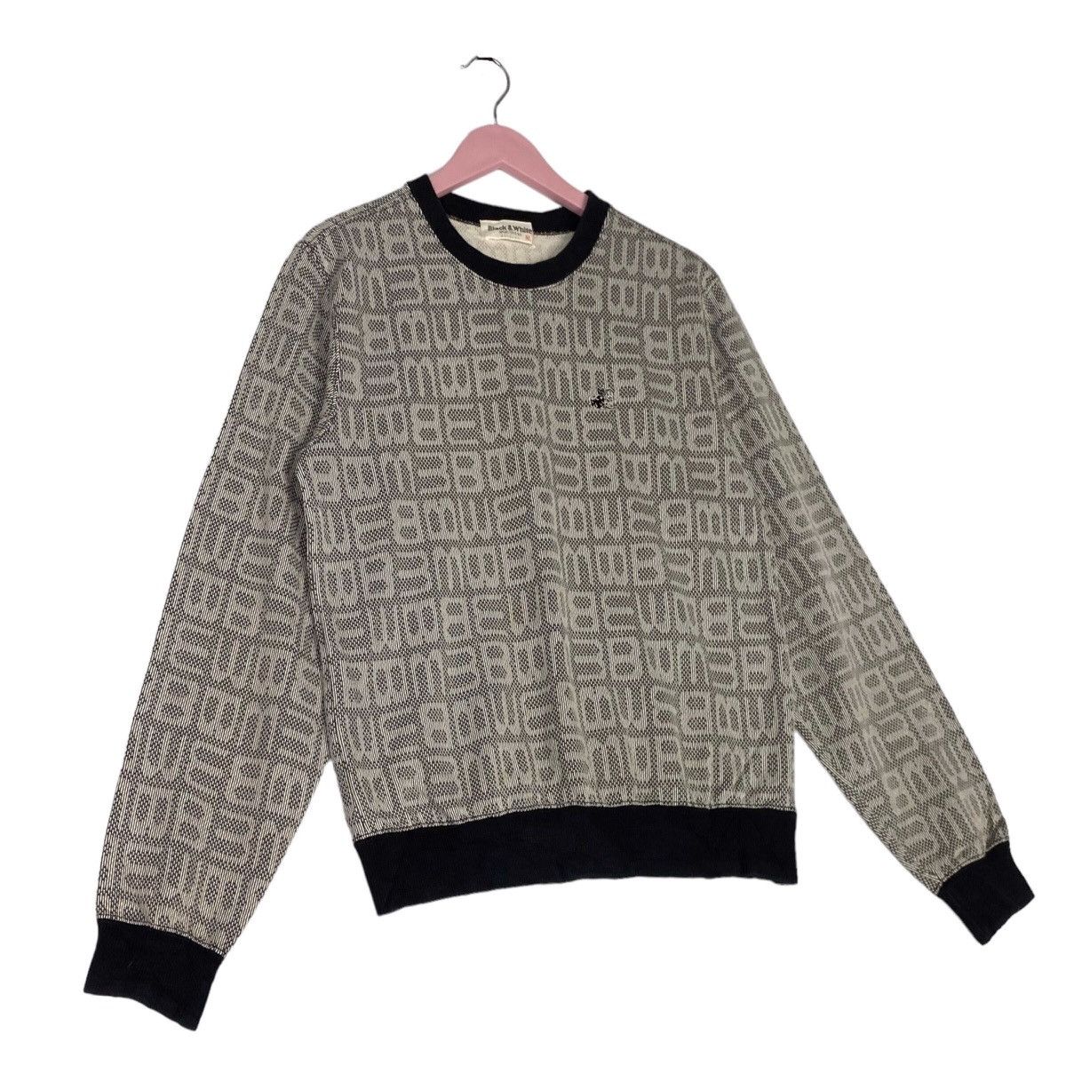 Vintage Vintage Black & White All Over Print Crewneck Sweatshirt Size US M / EU 48-50 / 2 - 3 Thumbnail