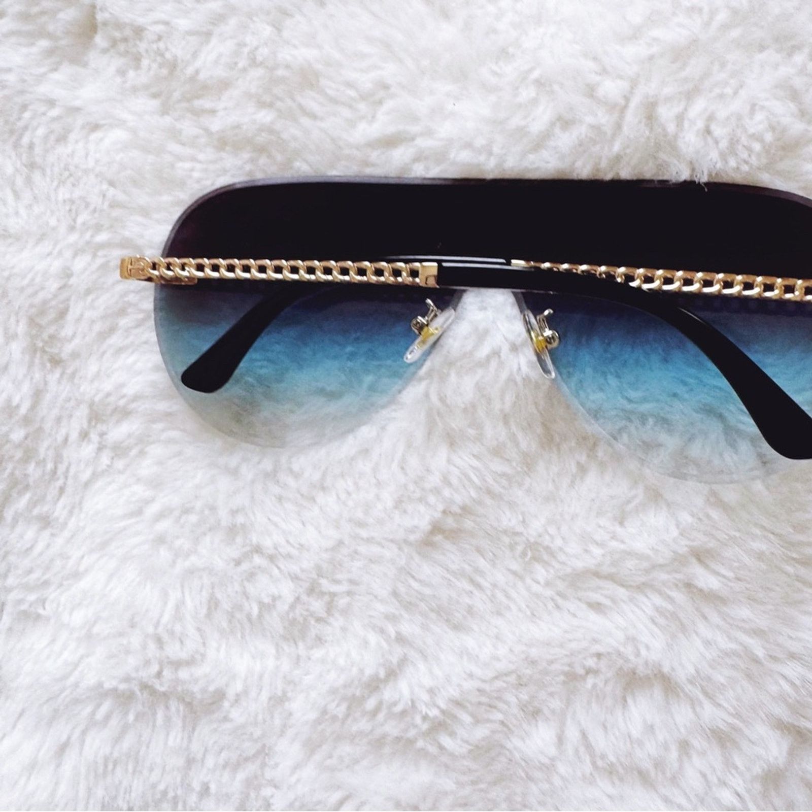 Other Jasmine Clear Blue Sleek Single-Lens Sunglasses Size ONE SIZE - 10 Thumbnail