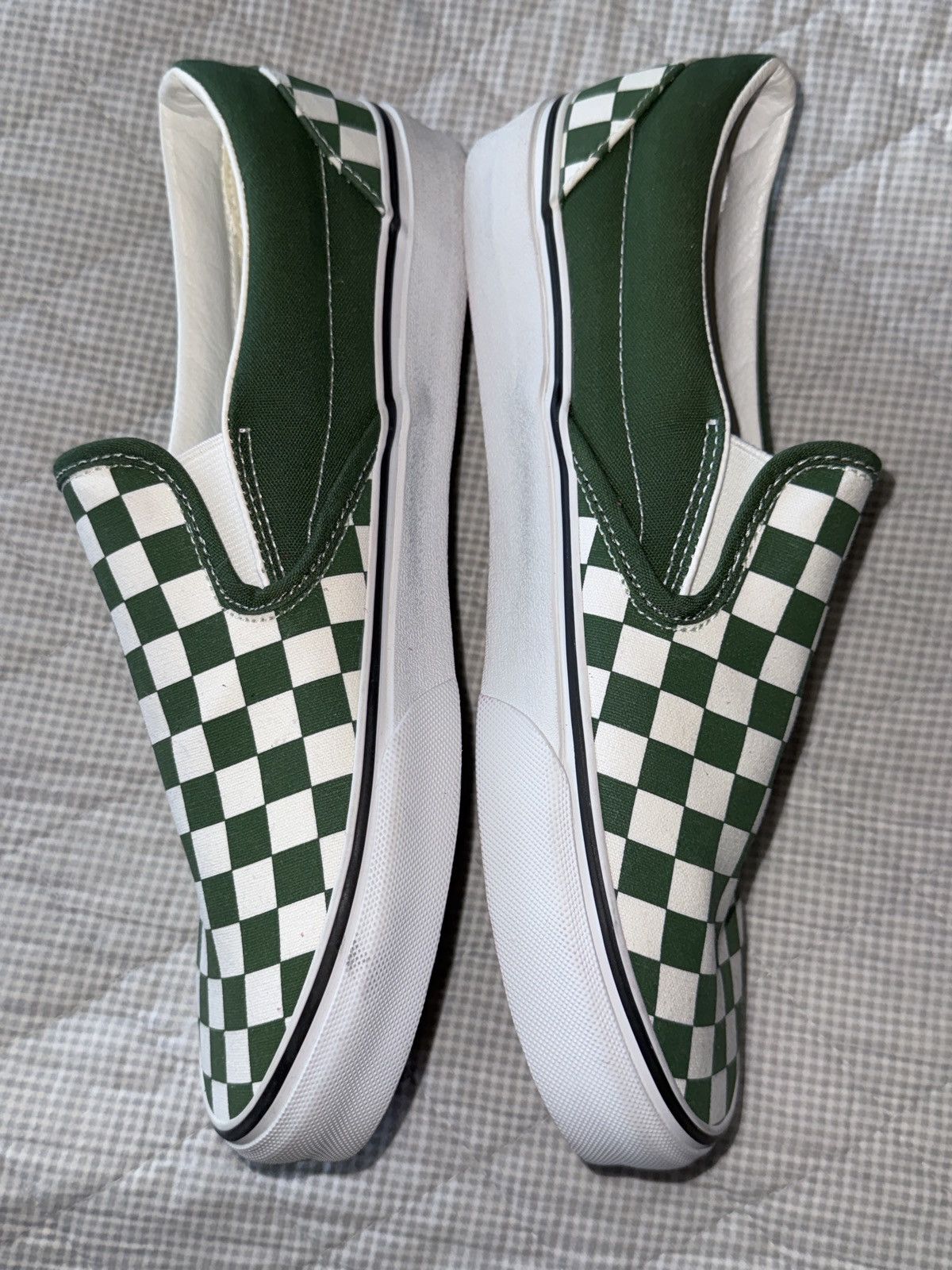 Vans Vans Classic Slip On ‘ Checkerboard Scarab green/white ’ Size US 9.5 / EU 42-43 - 7 Thumbnail