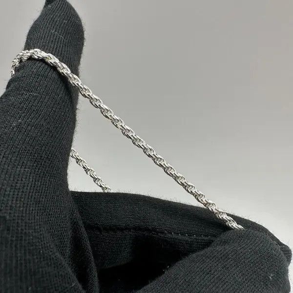 Jewelry Silver Chain Solid .925 Silver Rope Chain 3MM 20 Inches Size ONE SIZE - 5 Thumbnail