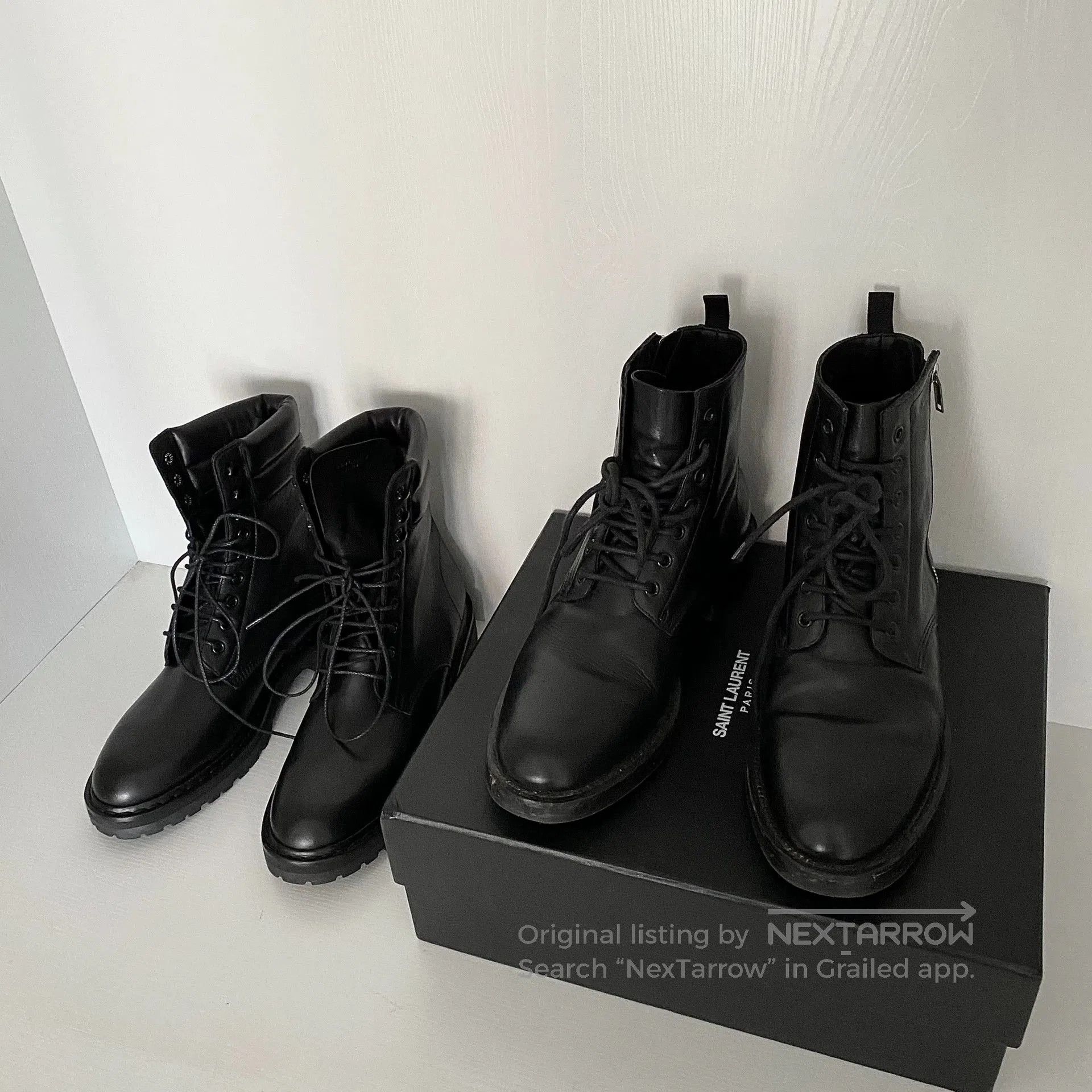 Saint Laurent Paris saint laurent black military zip boots. Size US 10 / EU 43 - 2 Thumbnail