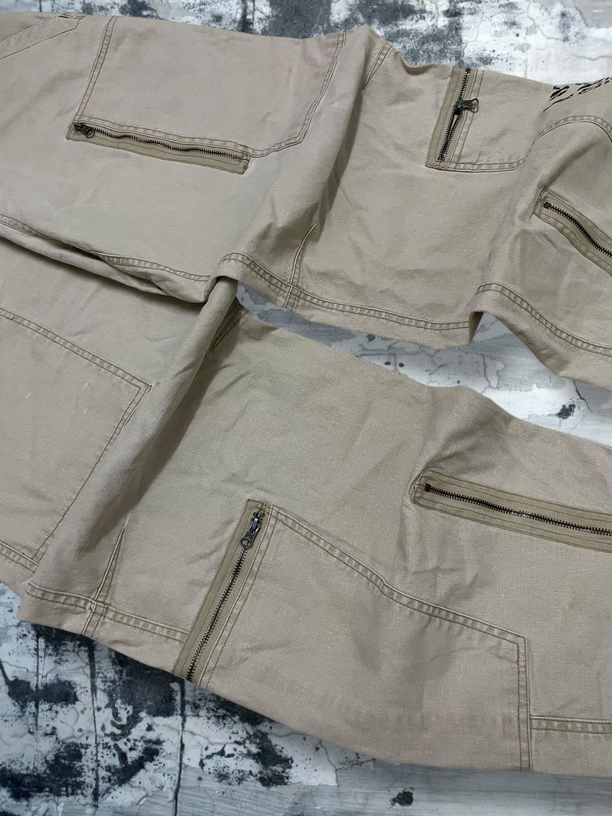 Japanese Brand Vintage 1990s Og Japan Designer OTB Tactical War Baggy Pant Size US 31 - 6 Thumbnail