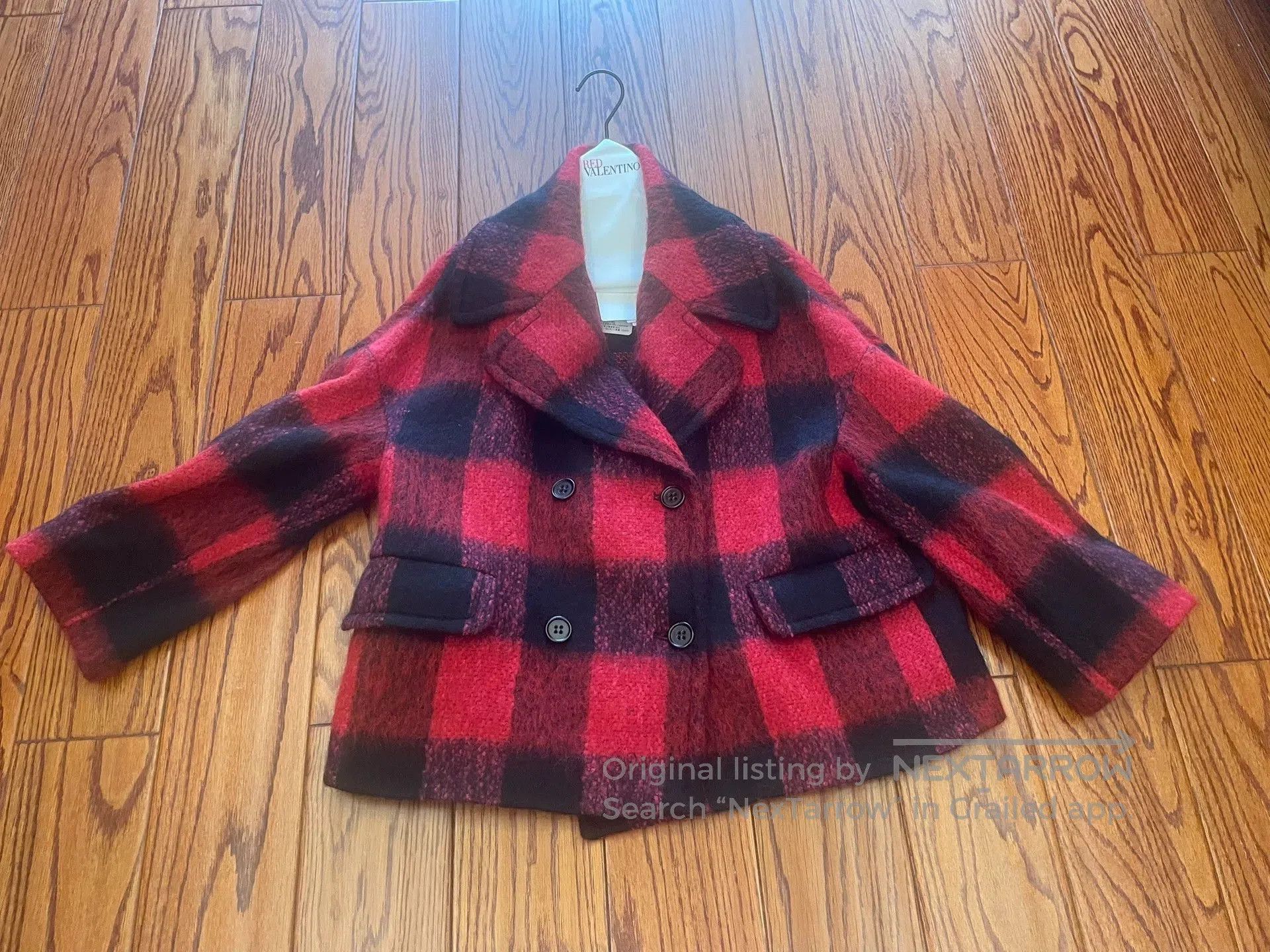 Valentino Valentino Red Plaid Short Coat. Size US M / EU 48-50 / 2 - 1 Thumbnail