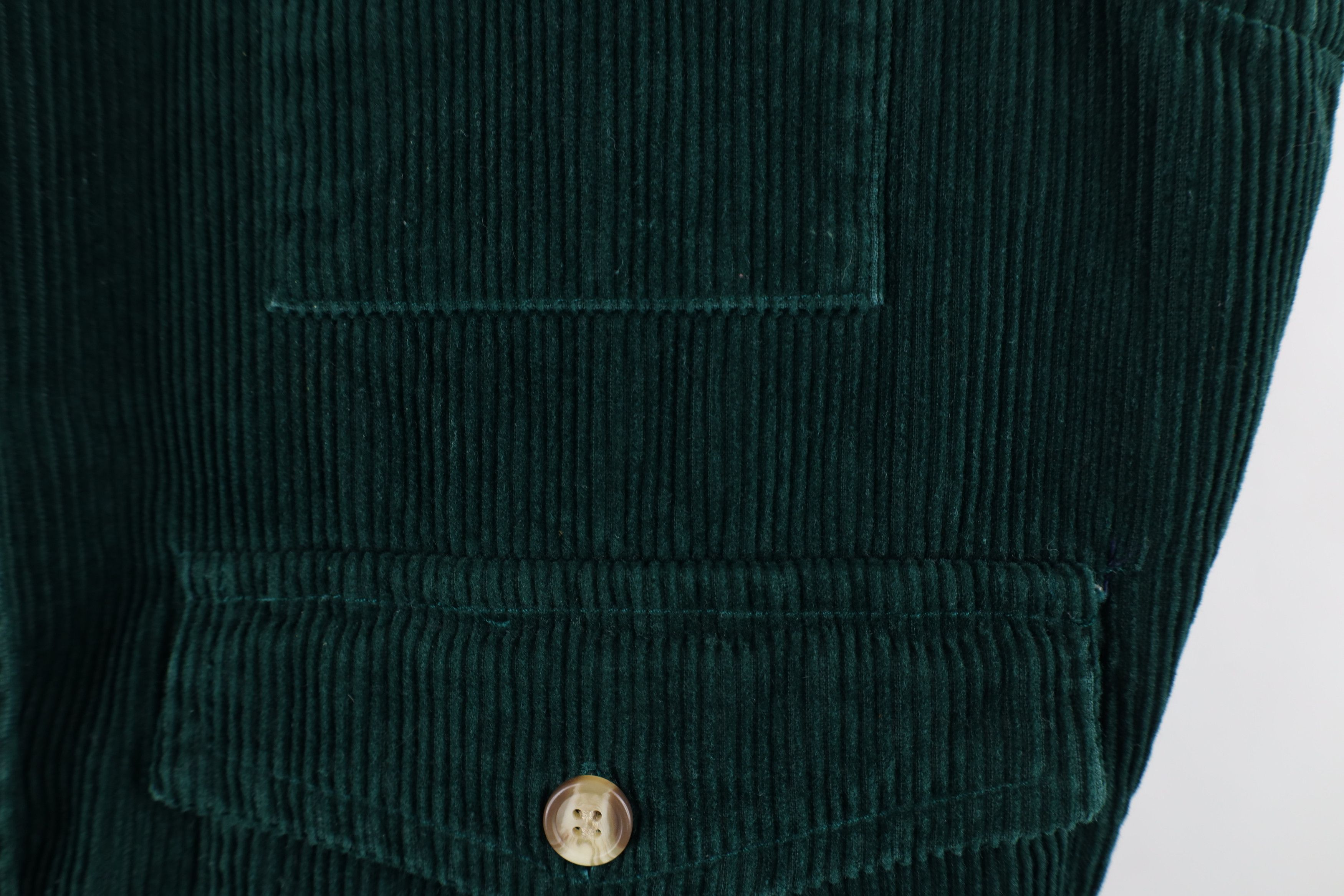 Vintage Vintage 90s Streetwear Corduroy Button Vest Jacket Green Size S / US 4 / IT 40 - 6 Thumbnail