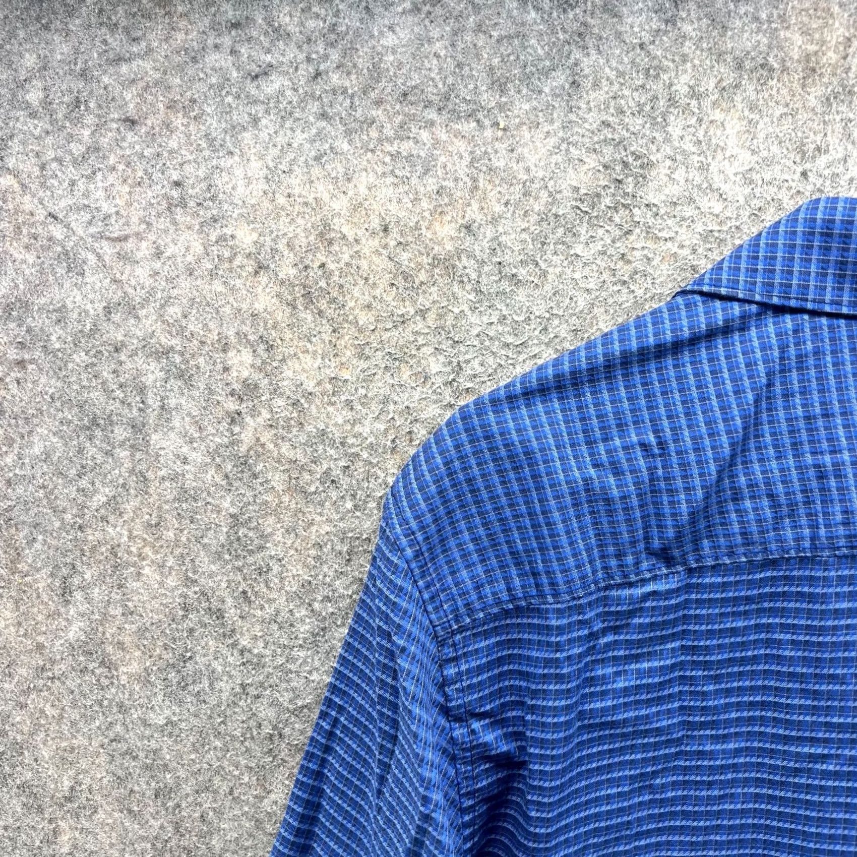 Calvin Klein VINTAGE Calvin Klein Shirt Mens XL Blue Button-Down Gingham Outdoors Utility Pockets Plaid Size US XL / EU 56 / 4 - 3 Thumbnail