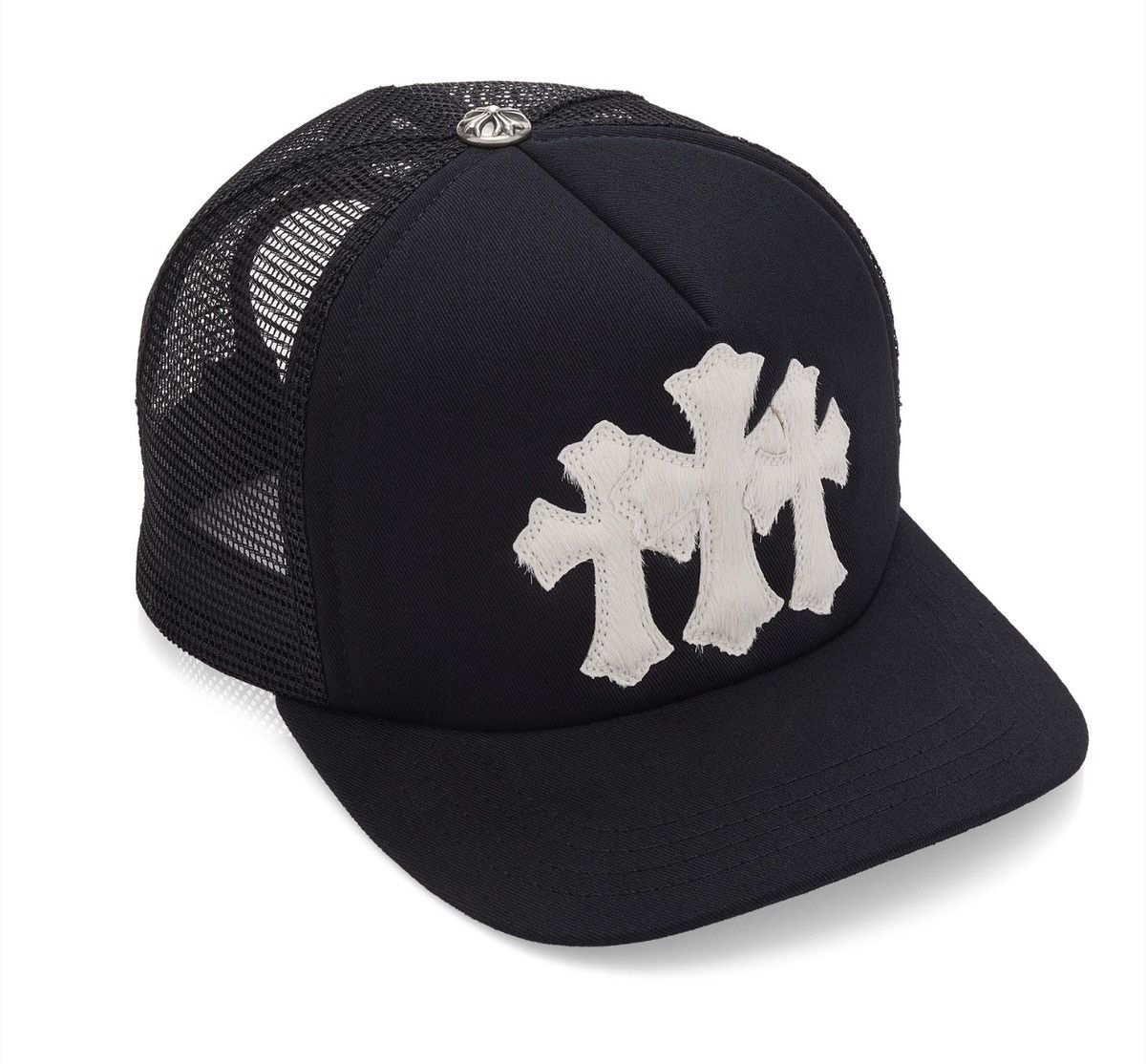 Chrome Hearts Chrome hearts black white cemetery cross patch trucker hat Size ONE SIZE - 3 Thumbnail
