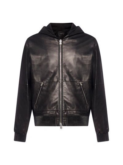 Amiri o1gr1nt1024 Leather Hoodie in Black Size US M / EU 48-50 / 2 - 1 Preview